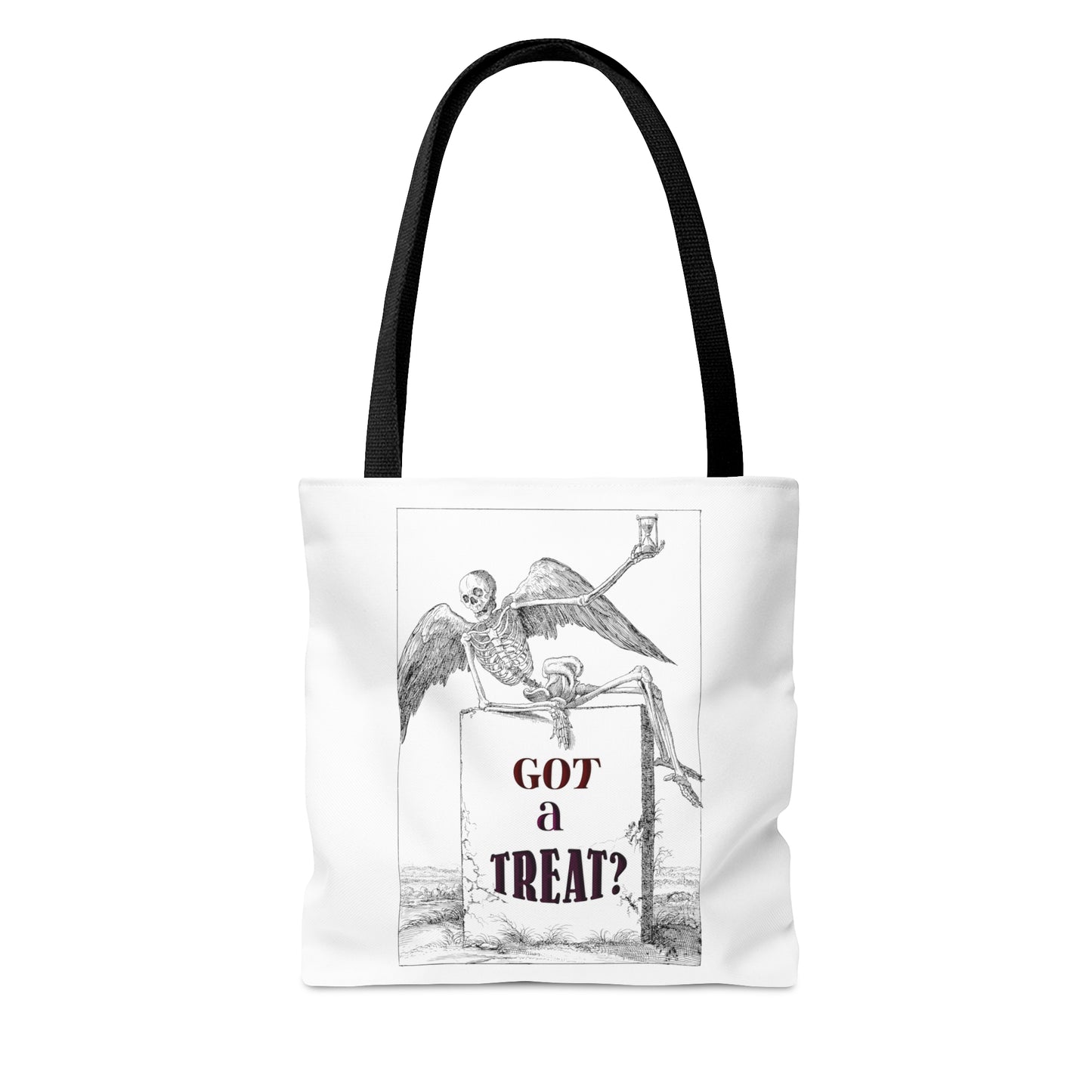 Halloween Large AOP Tote Bag - Got A Treat? - Trick or Treat - Candy Bag - Gift Bag - Spooky Season