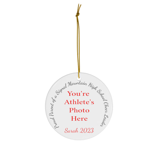 Personalized Cheerleader Ornament: Celebrate with 'Proud Parent of a Signal Mountain Cheerleader' – Add Your Child's Name, Year and Photo!