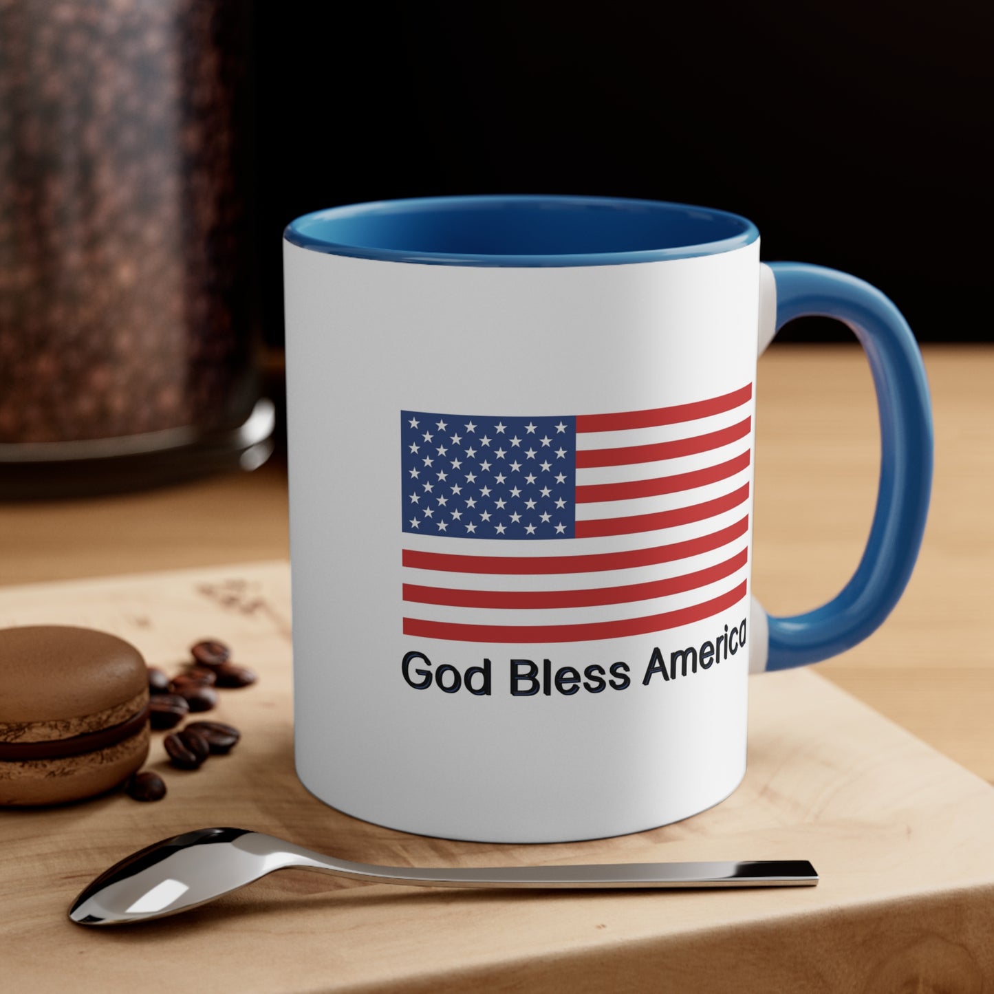 Fourth of July Coffee Mug - God Bless America. Independence Day, Patriotic Drinkware, Holiday Coffee Mug, Coffee Lover