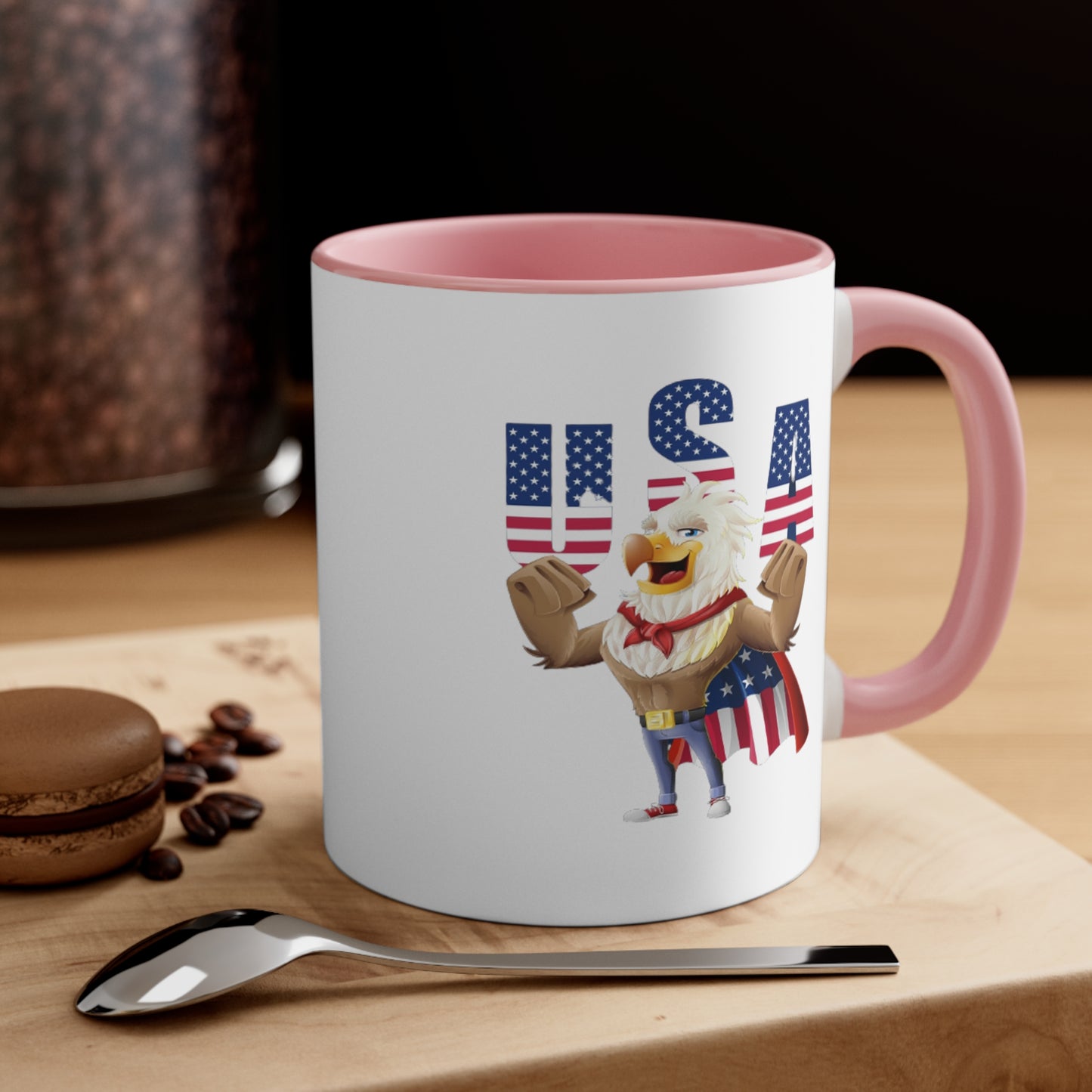 Fourth of July Coffee Mug - USA, Eagle - Patriotic Mug, American Flag Mug, Freedom Mug, Independence Day