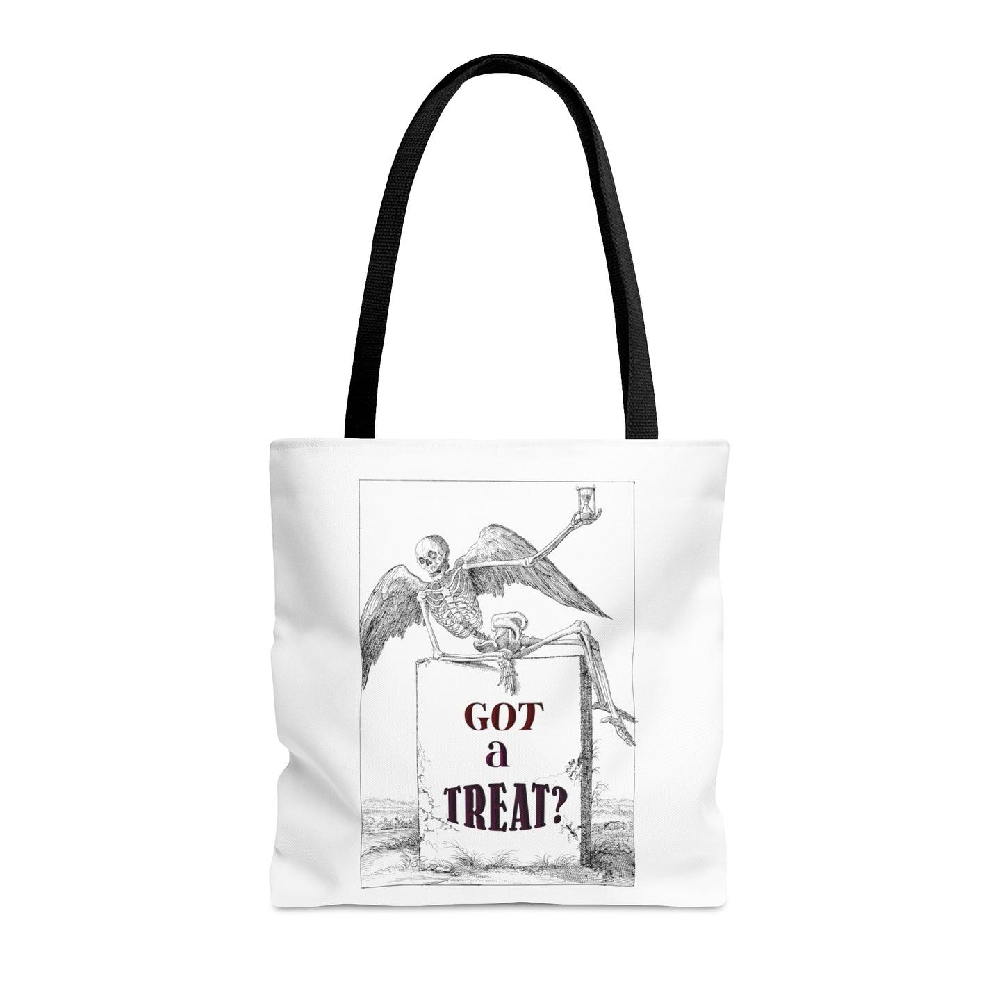 Halloween Large AOP Tote Bag - Got A Treat? - Trick or Treat - Candy Bag - Gift Bag - Spooky Season