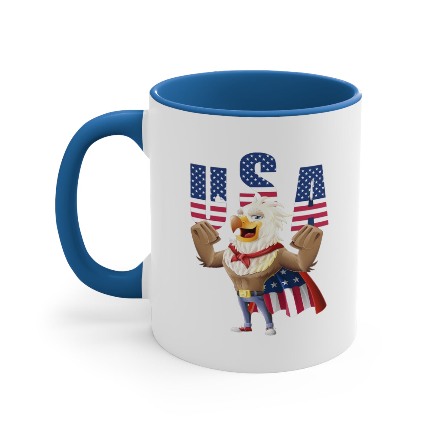 Fourth of July Coffee Mug - USA, Eagle - Patriotic Mug, American Flag Mug, Freedom Mug, Independence Day