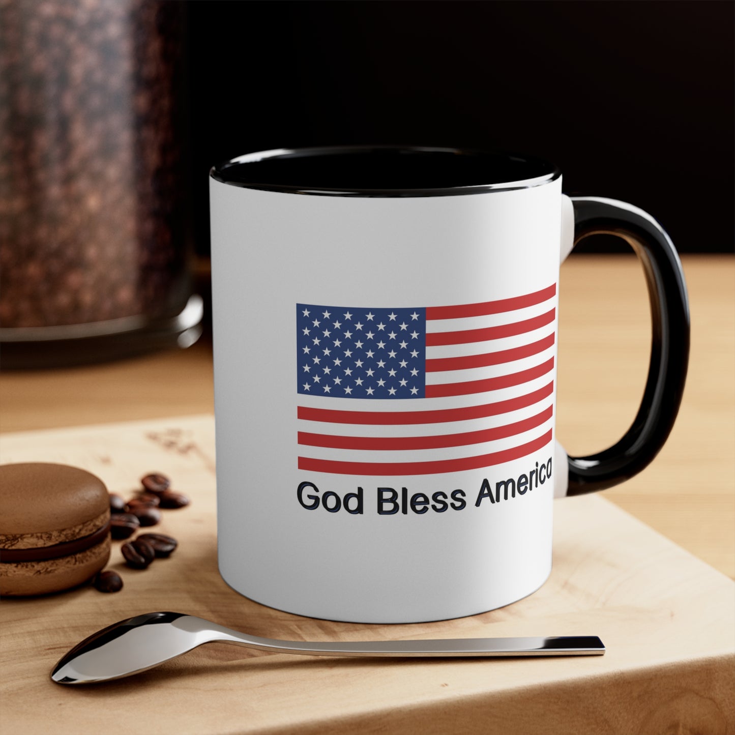 Fourth of July Coffee Mug - God Bless America. Independence Day, Patriotic Drinkware, Holiday Coffee Mug, Coffee Lover