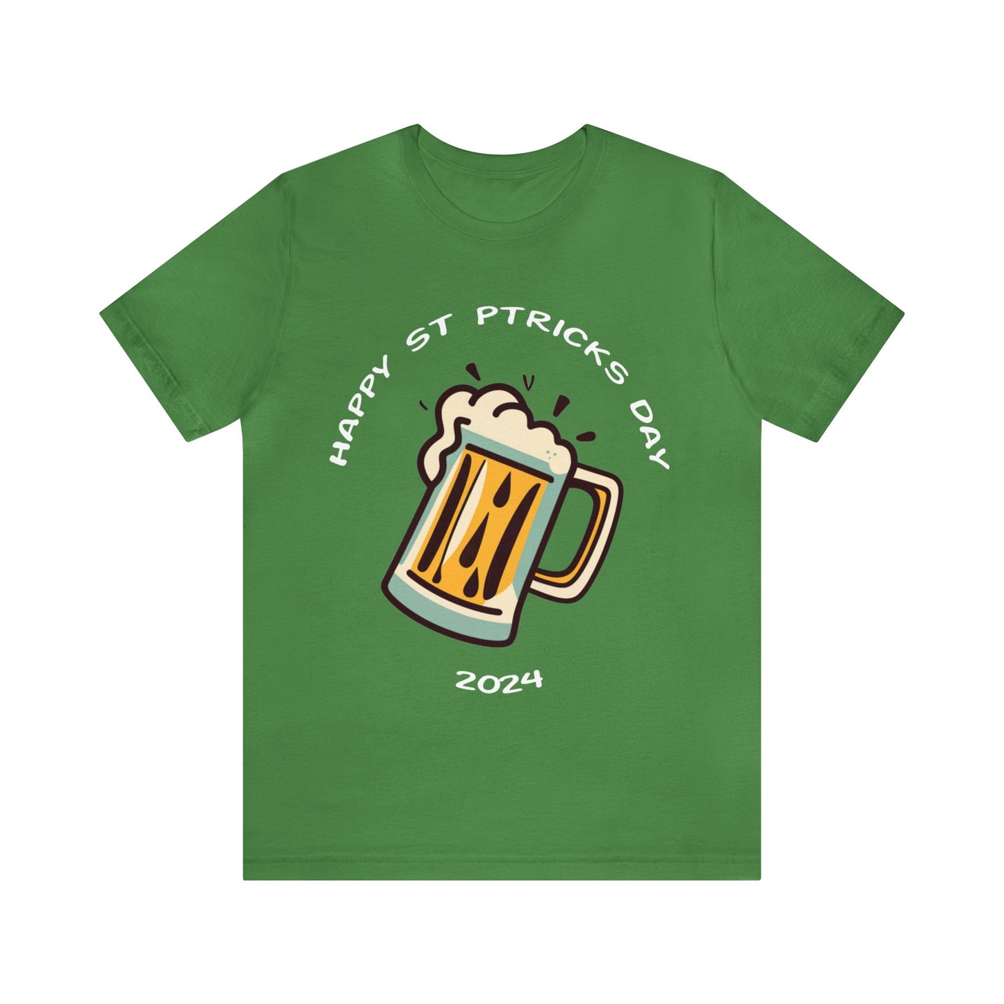 St Patrick's Day 2024 Beer Mug Green T- Shirt With Irish Toast On Back Party Shirt Bar Shirt Lucky Shirt Irish Luck Shirt Irish Toast Shirt