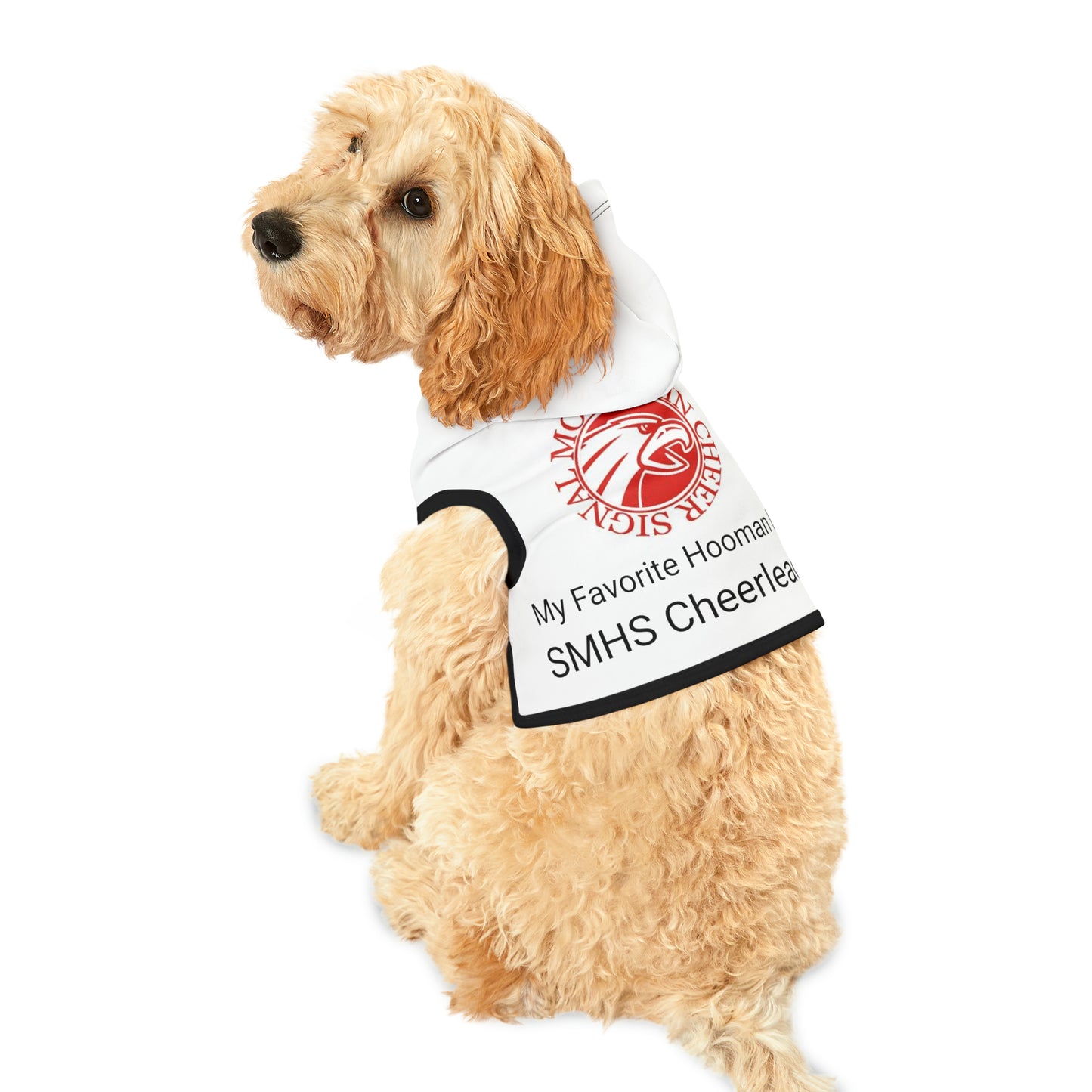 Signal Mountain Cheer Pet Hoodie, My Favorite Hooman is a Signal Mountain Cheerleader.