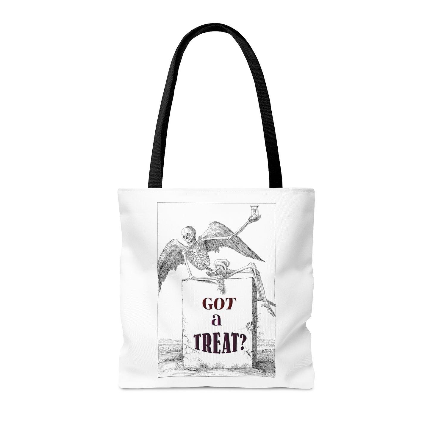 Halloween Large AOP Tote Bag - Got A Treat? - Trick or Treat - Candy Bag - Gift Bag - Spooky Season