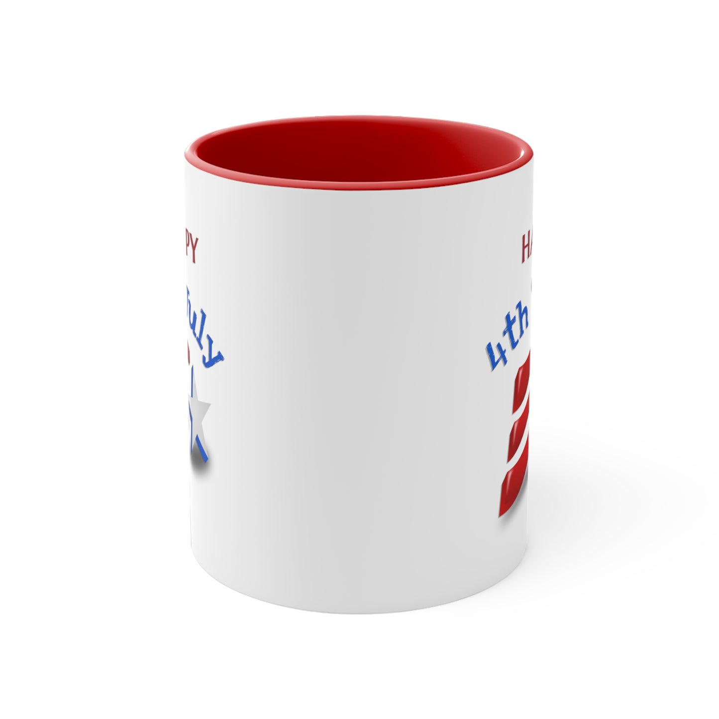 Fourth of July Coffee Mug - Happy 4th of July. - Independence Day, Patriotic Mug, Holiday Drinkware, Patriotic Cup