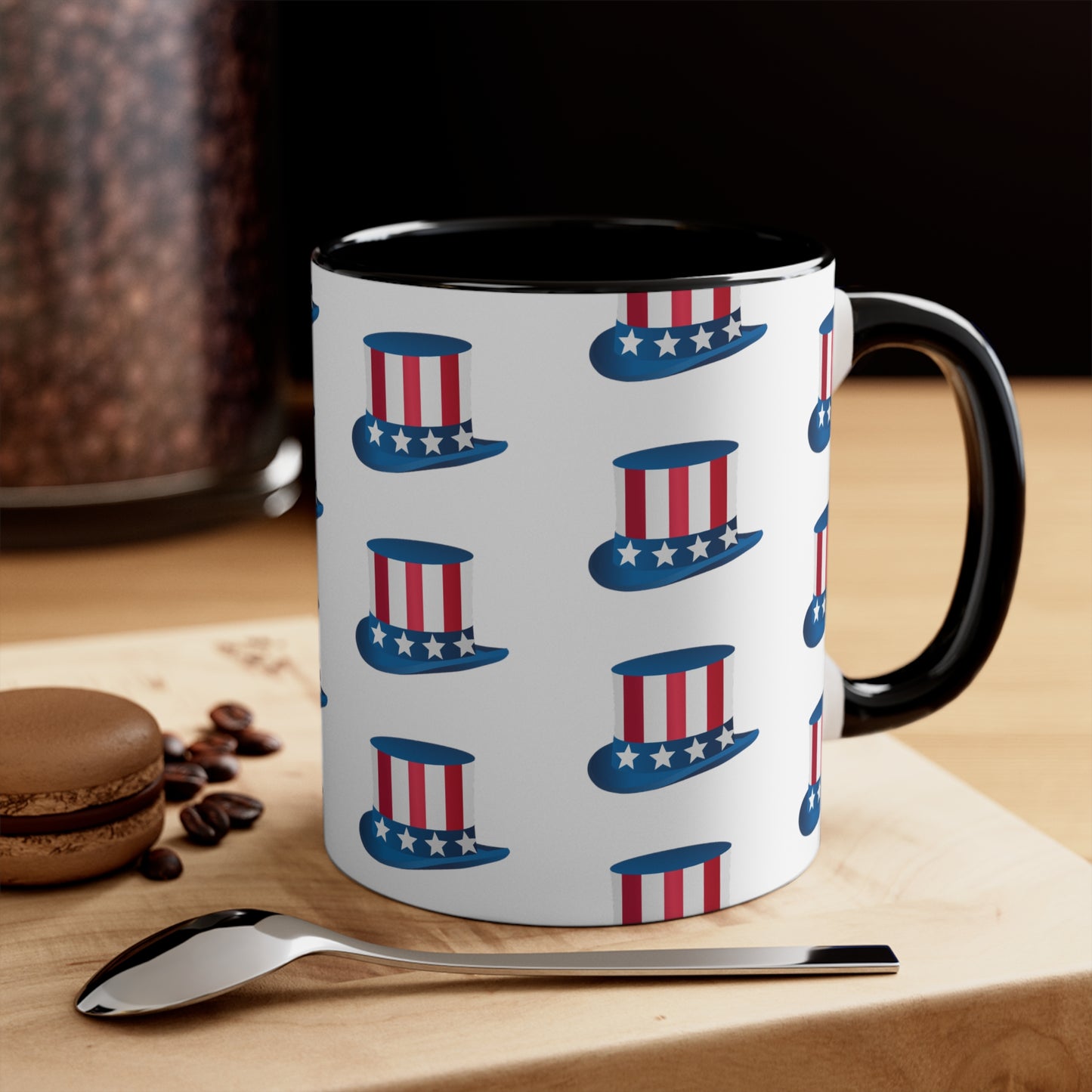 Fourth of July Coffee Mug - Uncle Sam Cap - Patriotic Drinkware, Independence Day, Sublimation, Printed Mug