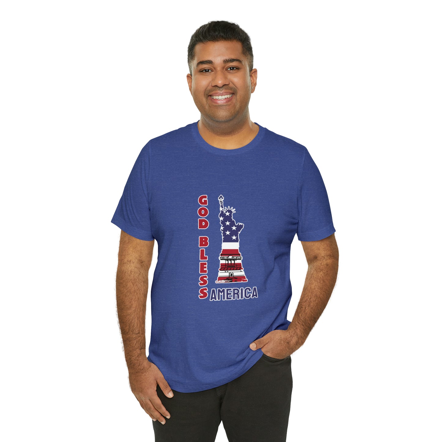 Fourth of July Short Sleeve T-Shirt - God Bless America. Independence Day, Patriotic Shirt, American Pride, Holiday Fashion