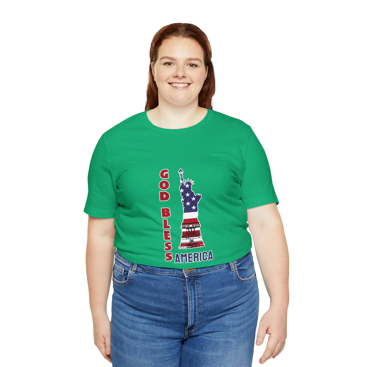 Fourth of July Short Sleeve T-Shirt - God Bless America. Independence Day, Patriotic Shirt, American Pride, Holiday Fashion