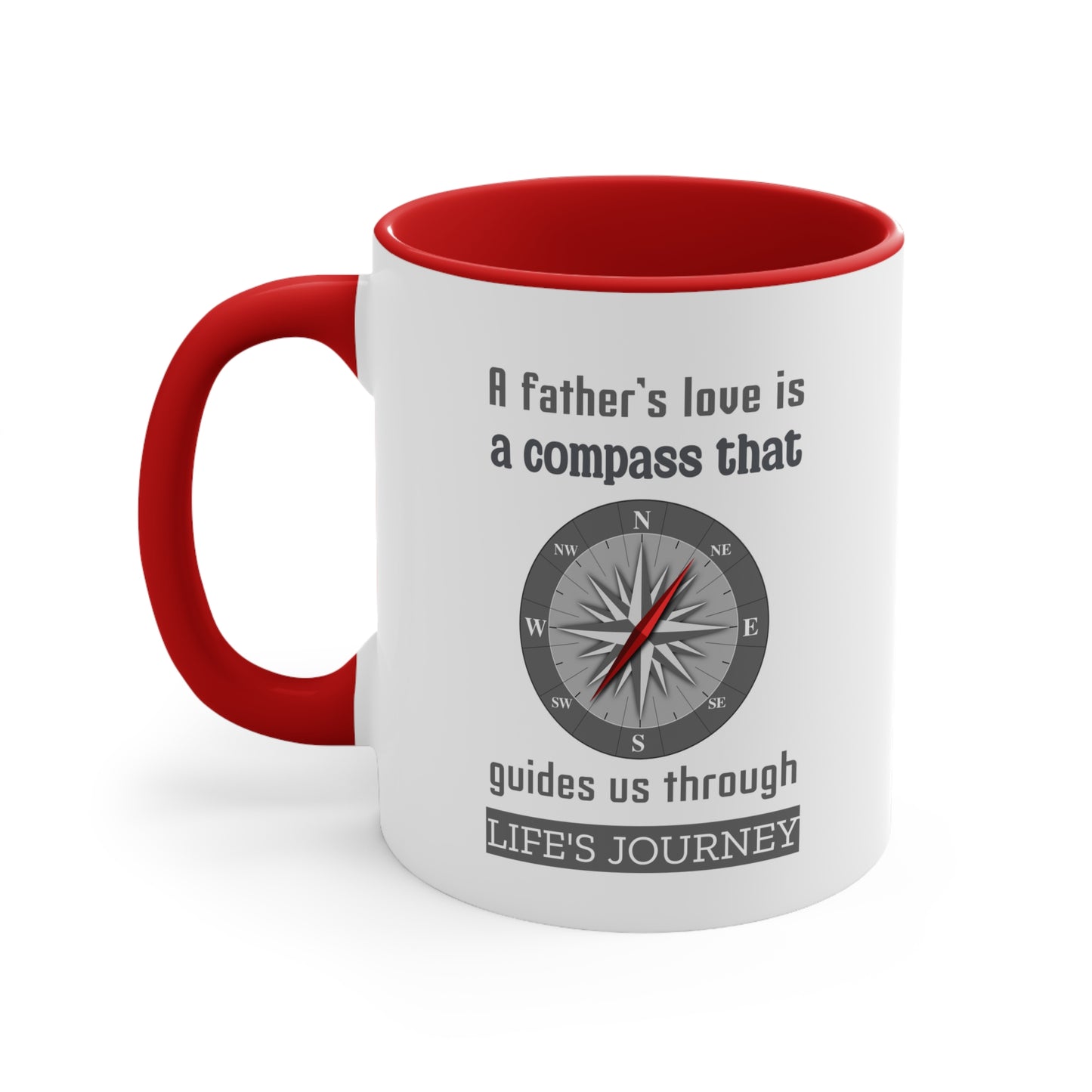 Father's Day Coffee Mug - A father's love is a compass that guides us through life's journey. Gift Ideas, Gift for Dad