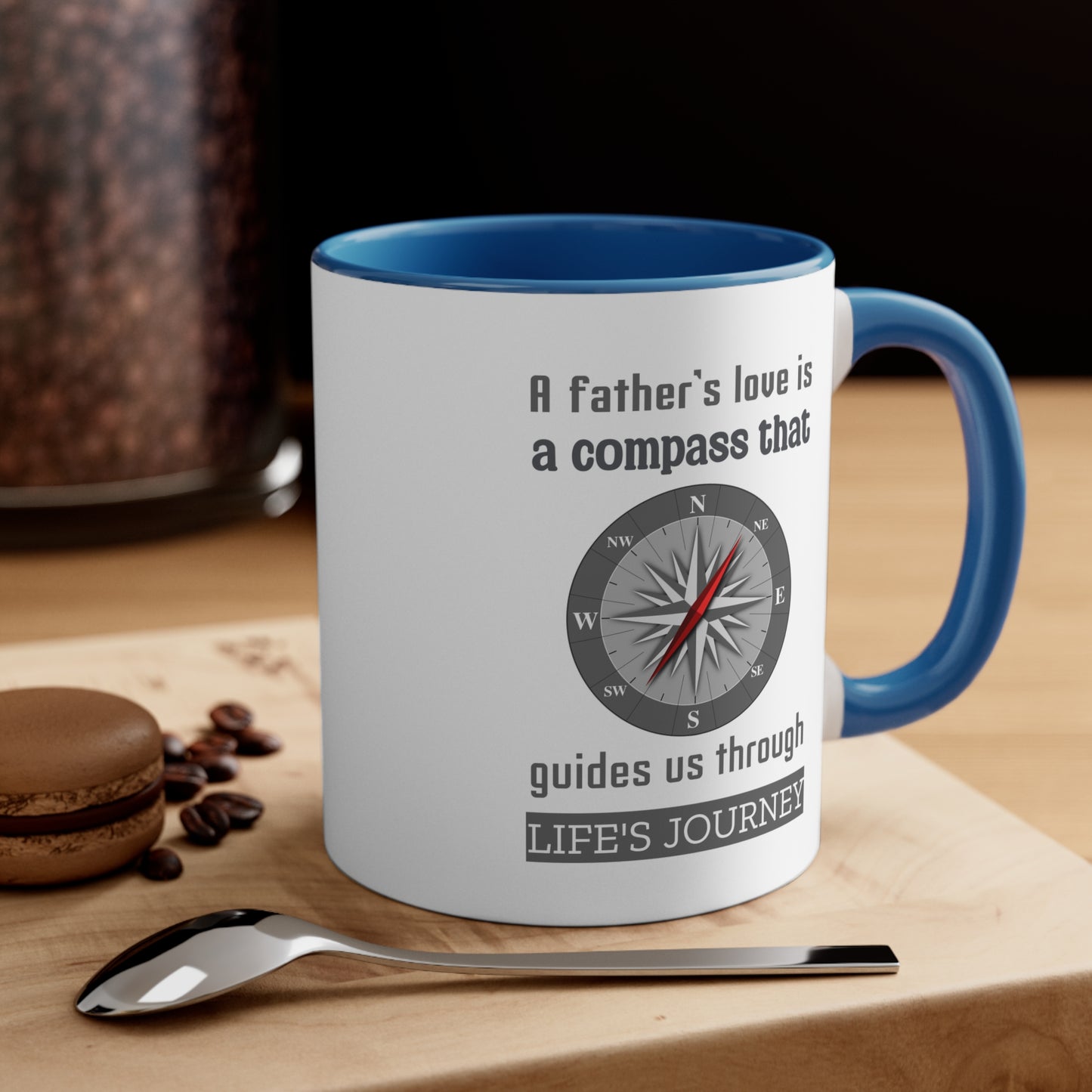 Father's Day Coffee Mug - A father's love is a compass that guides us through life's journey. Gift Ideas, Gift for Dad