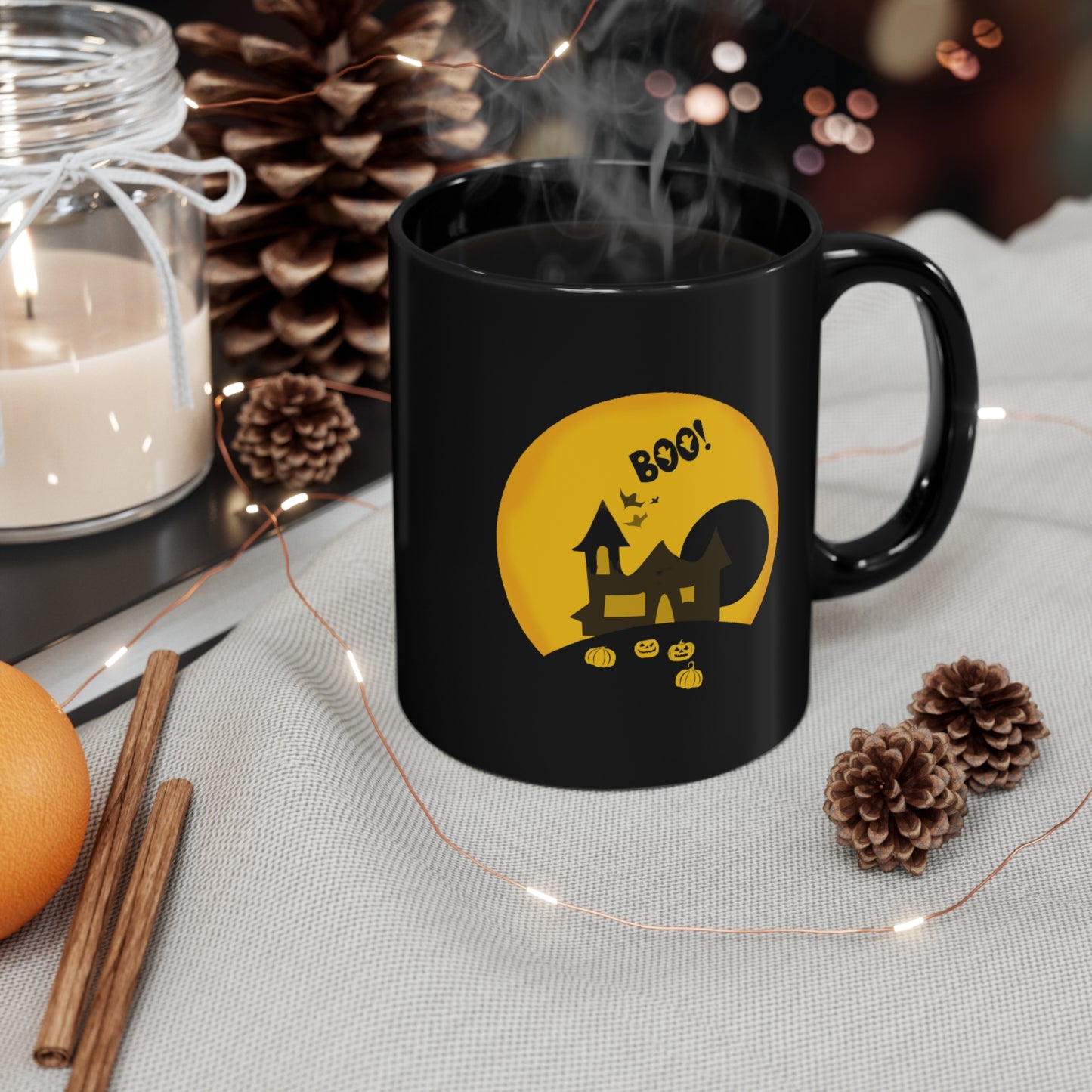 Halloween Coffee Mug - Boo! Coffee Lover Gift Ideas, Spooky Season, Creepy Mug, Halloween Decor Ideas, Seasonal Coffee Mug