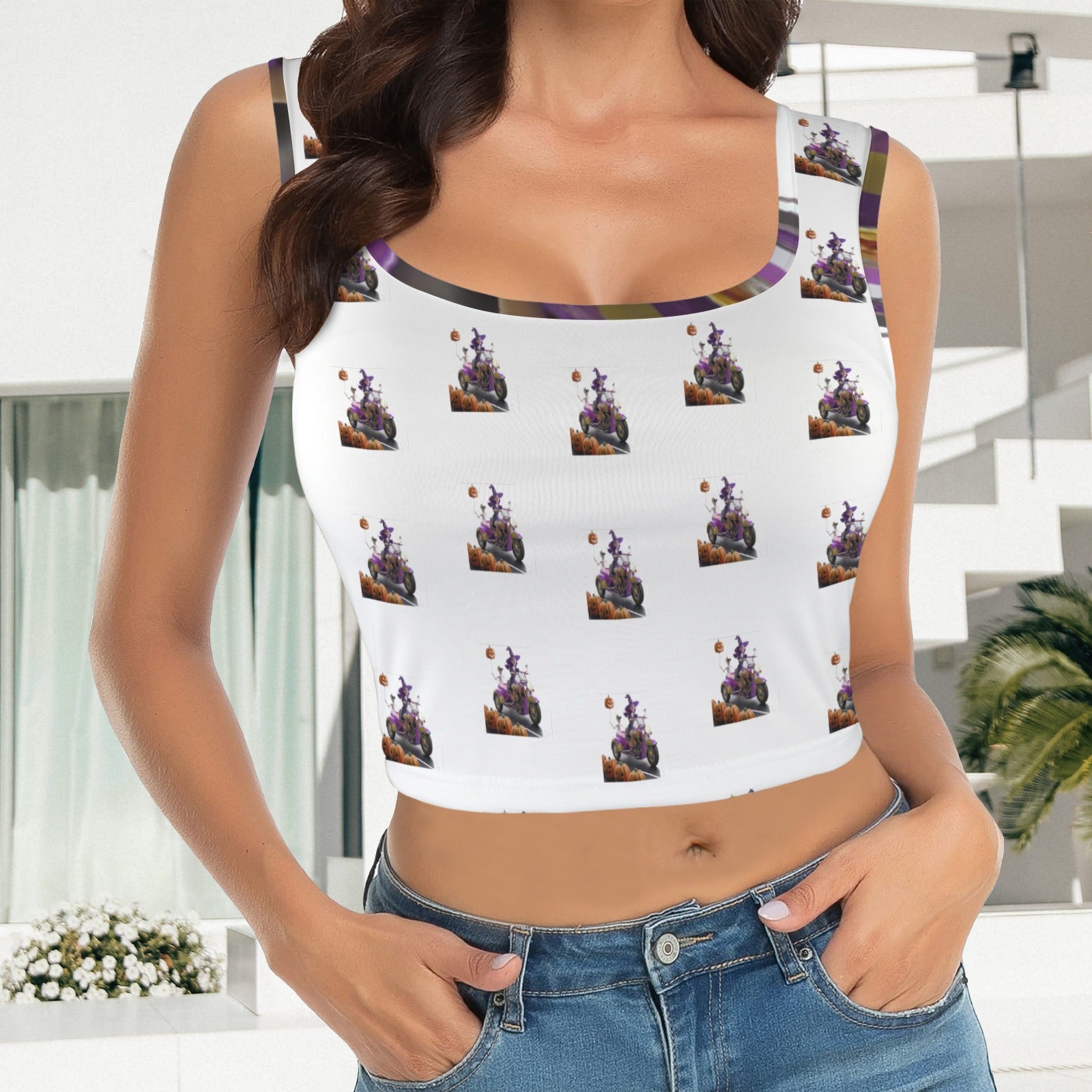 Crop Top Tank - Witch on Trike