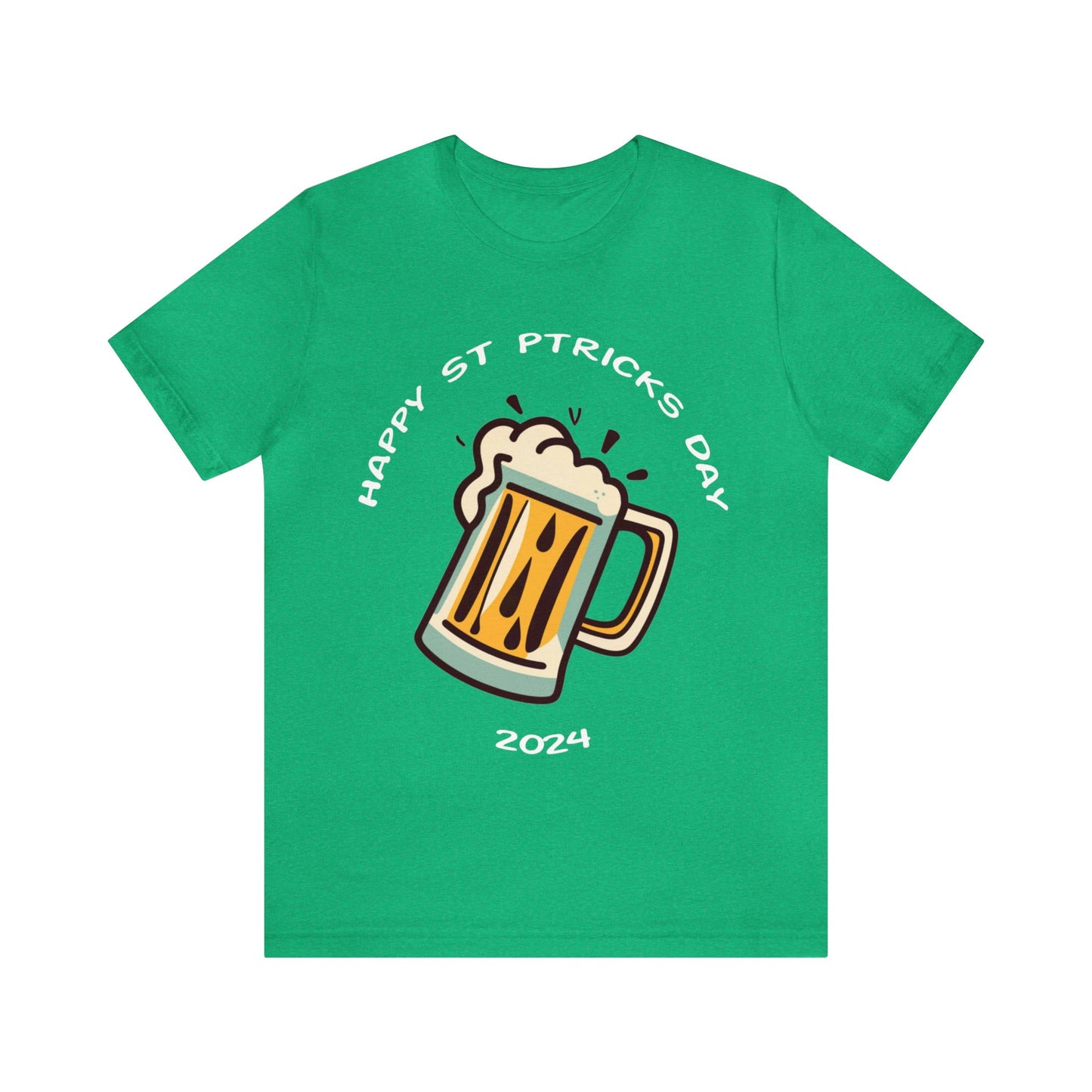 St Patrick's Day 2024 Beer Mug Green T- Shirt With Irish Toast On Back Party Shirt Bar Shirt Lucky Shirt Irish Luck Shirt Irish Toast Shirt