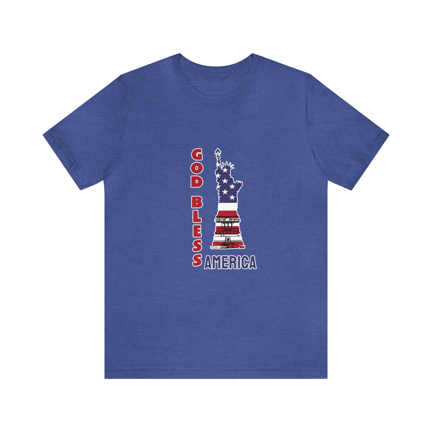 Fourth of July Short Sleeve T-Shirt - God Bless America. Independence Day, Patriotic Shirt, American Pride, Holiday Fashion