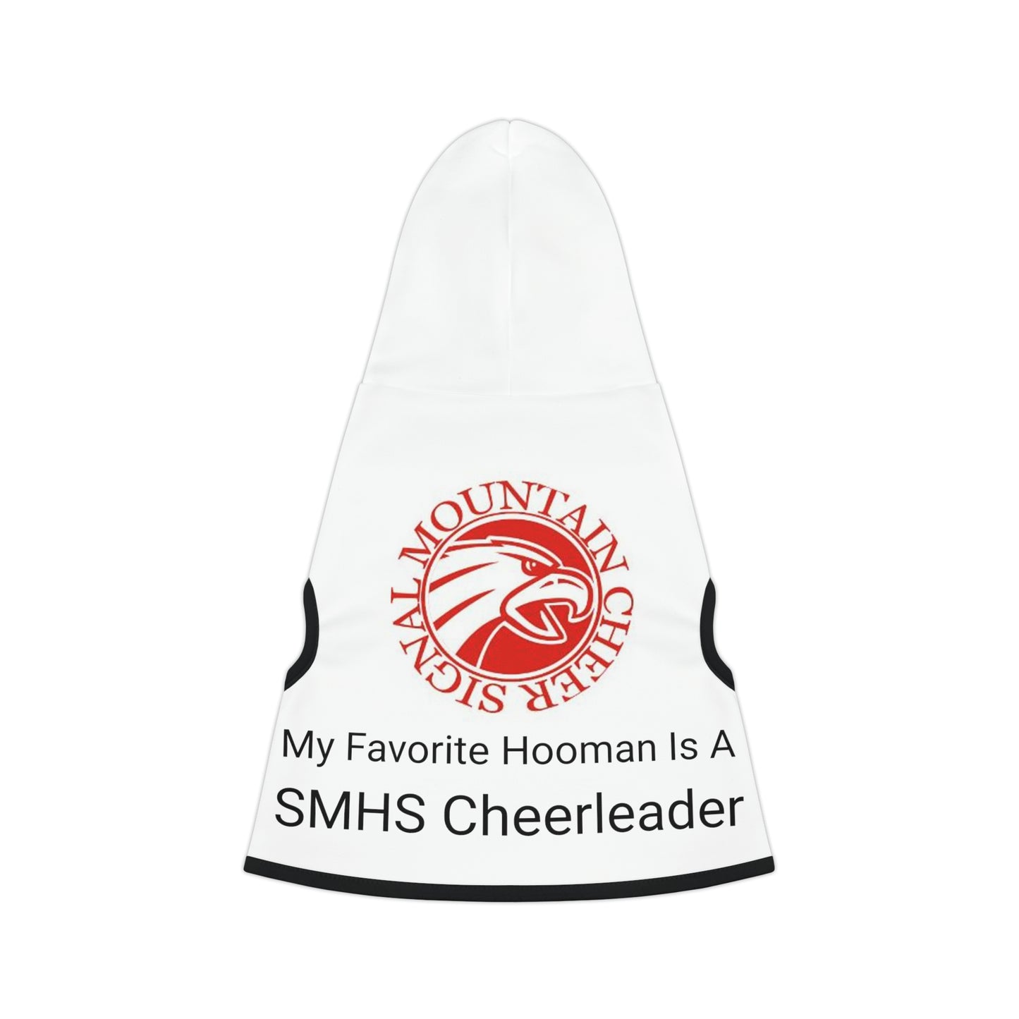 Signal Mountain Cheer Pet Hoodie, My Favorite Hooman is a Signal Mountain Cheerleader.