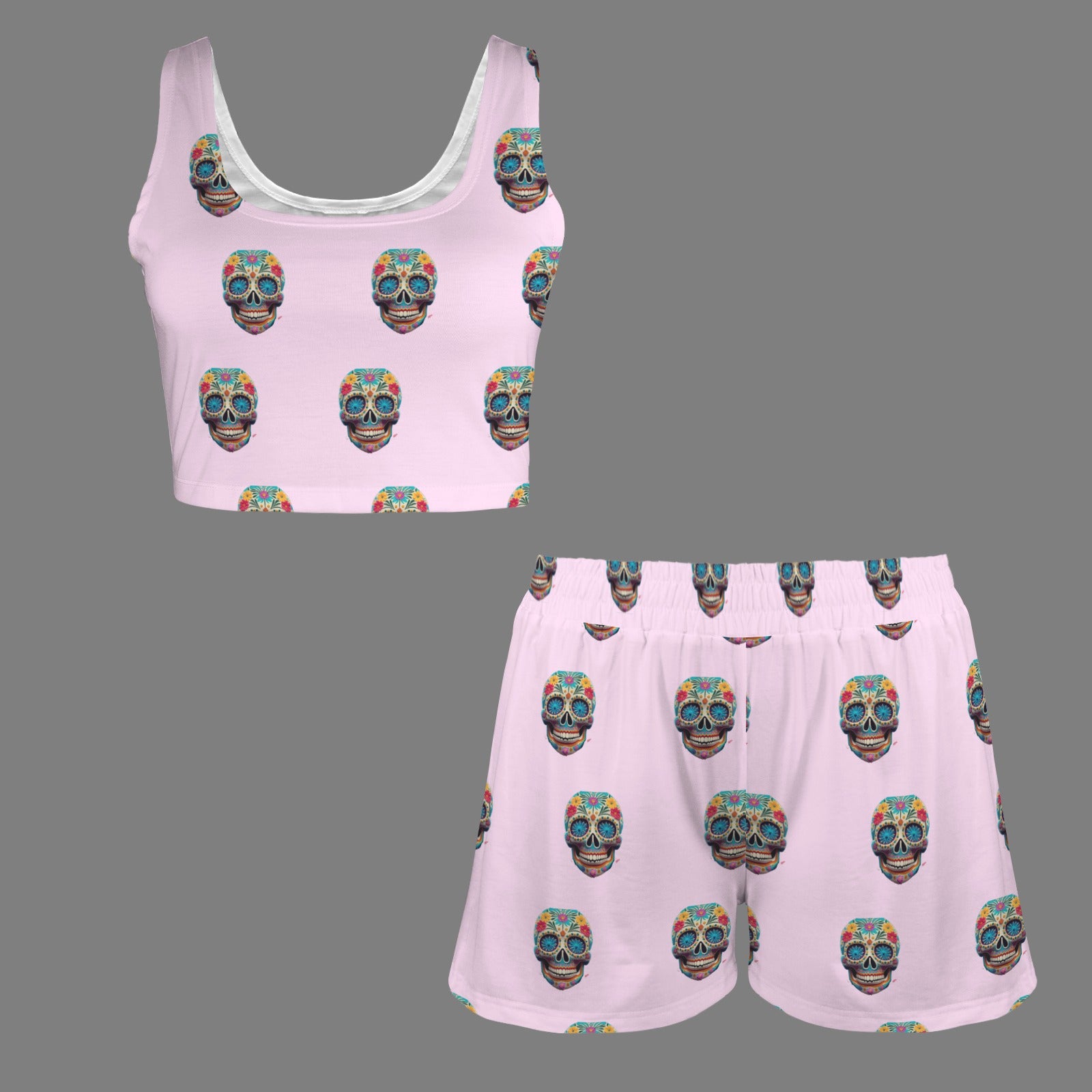 Sugar Skull Pink Summer PJ