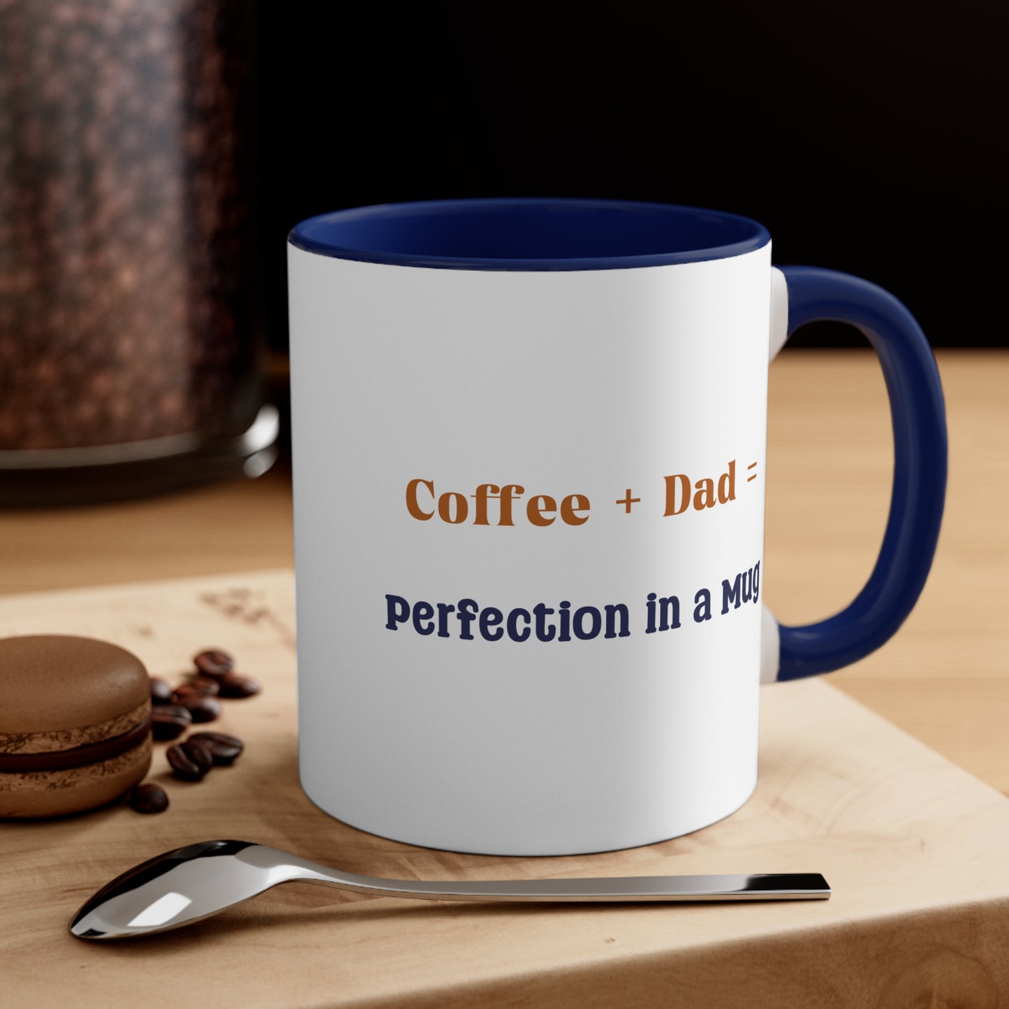 Father's Day Coffee Mug - Coffee + Dad = Perfection in a Mug. Father's Day gift, Coffee Lover, Gift Ideas, Printed Mugs