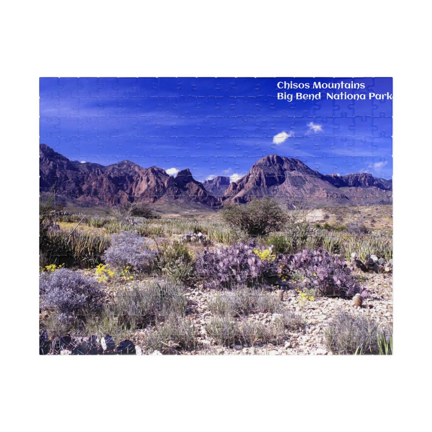 Puzzle US National Parks Series Big Bend Chisos Mountains from Chihuahuan Desert 110 252 520  Pieces Unique Jigsaw Family Adults landscape