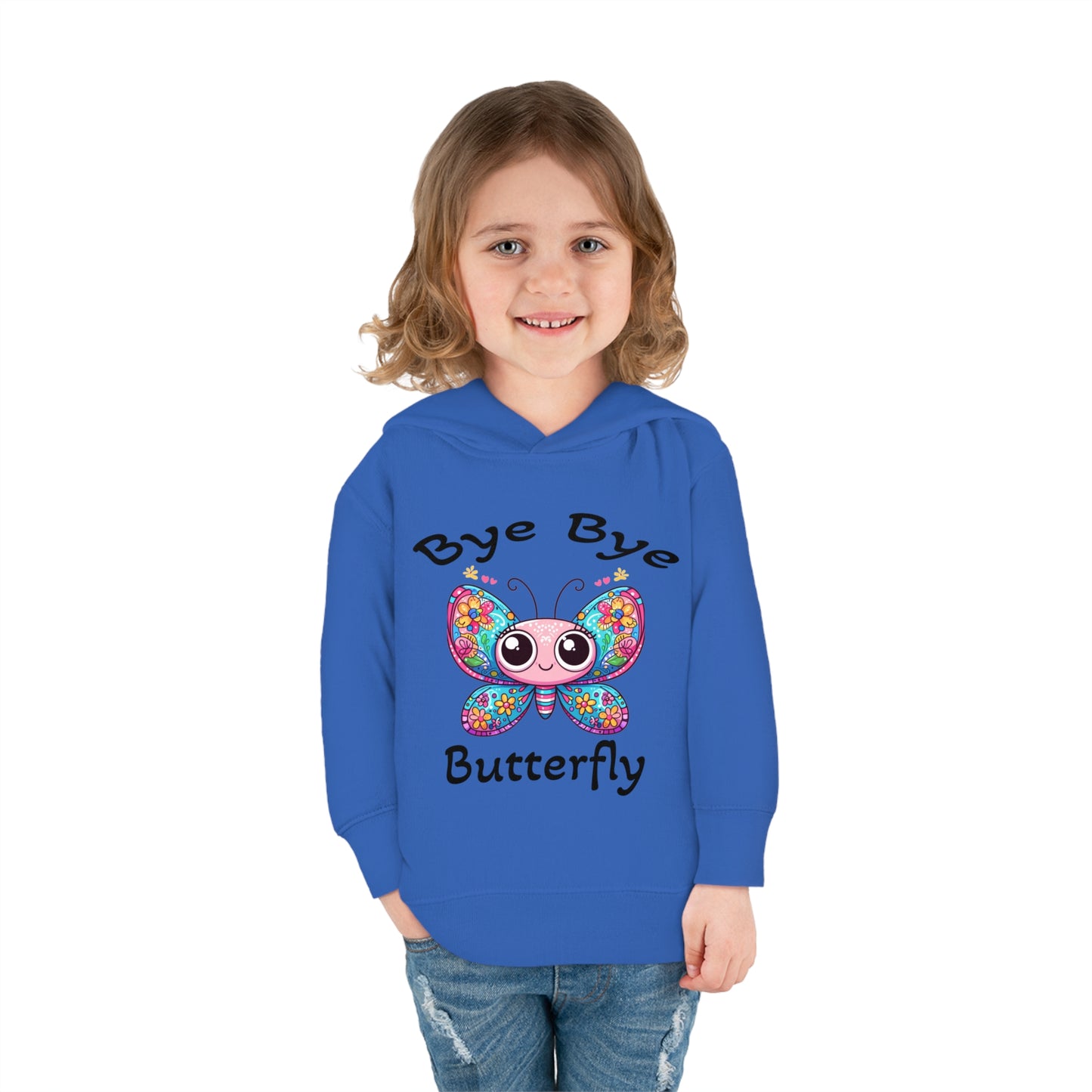 Fun Cute Toddler Hoodie with Cartoonish Butterfly Design, Perfect for Playtime Adventures! Stylish Sweet Grandchild Gift Warm Butterfly