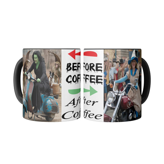 Wicked Witch of West - Glenda Before and After Coffee Mug