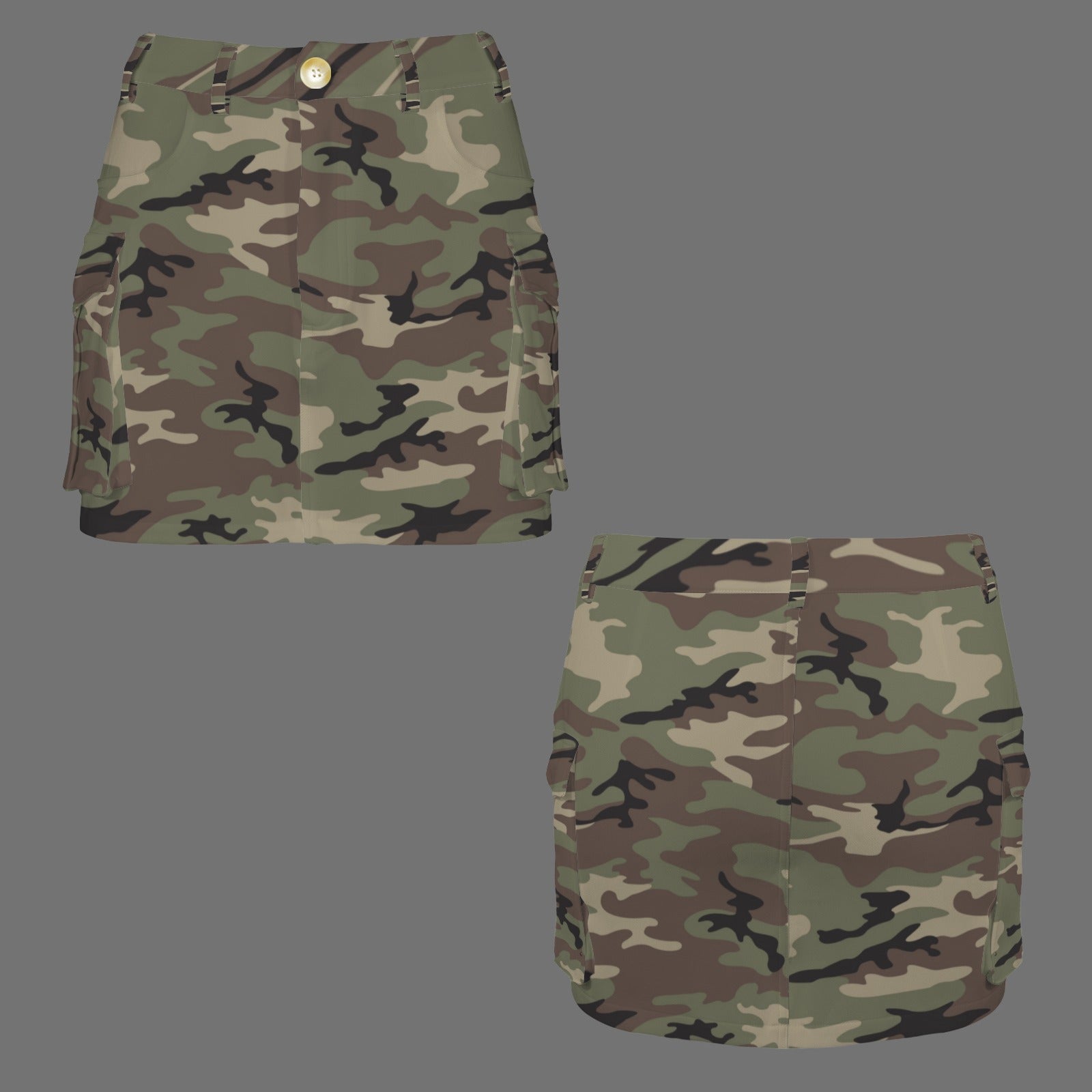 Cargo Pocket Mini-Skirt Woodland