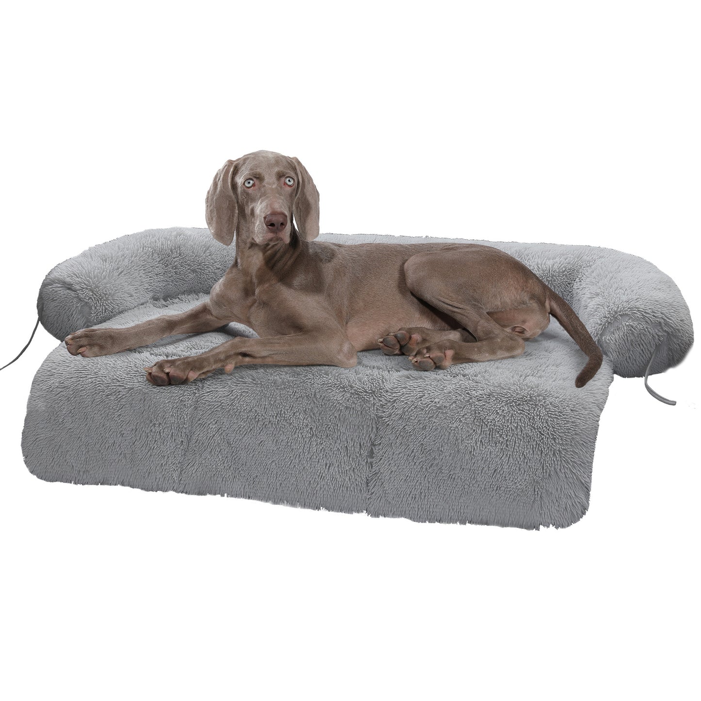 Dog Bed Large Sized Dog, Fluffy Dog Bed Couch Cover, Calming Large Dog Bed, Washable Dog Mat for Furniture Protector,Perfect for Small, Medium and Large Dogs and Cats Grey