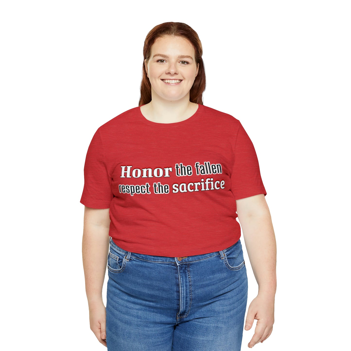 Memorial Day Short Sleeve T-Shirt - Honor the fallen, respect the sacrifice. Military, Veterans Day, Air Force, Memorial Day gift