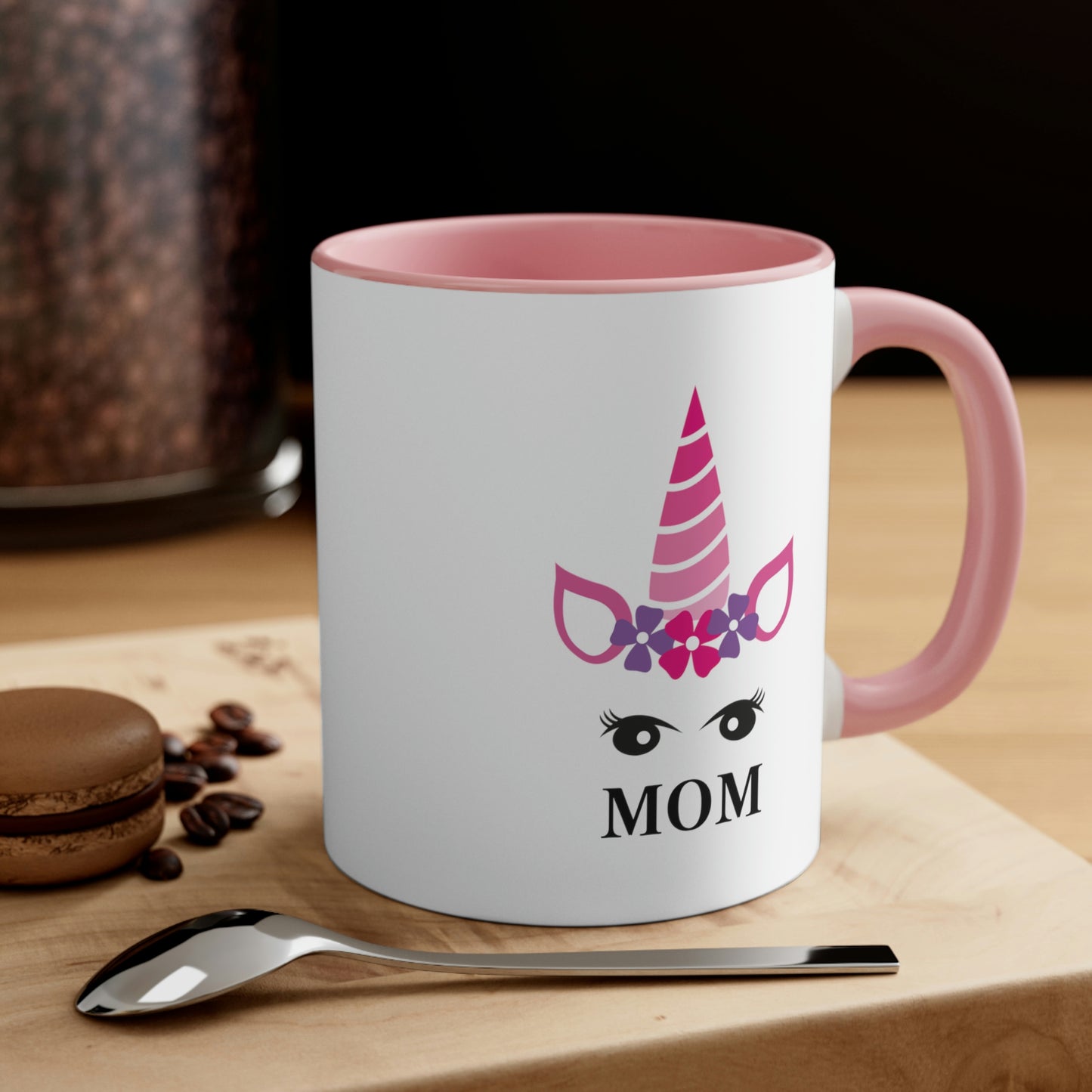 Mother's Day Coffee Mug - Mom, My Source of Strength, Gift for Mom/Grandma, Gift Ideas, Two tone Accent Mug, Drinkware