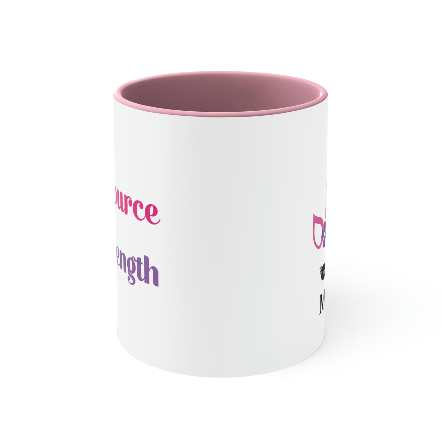 Mother's Day Coffee Mug - Mom, My Source of Strength, Gift for Mom/Grandma, Gift Ideas, Two tone Accent Mug, Drinkware