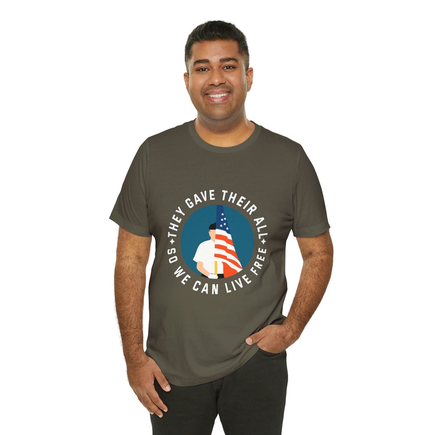 Memorial Day Short Sleeve T-Shirt - They gave their all, so we can live free.