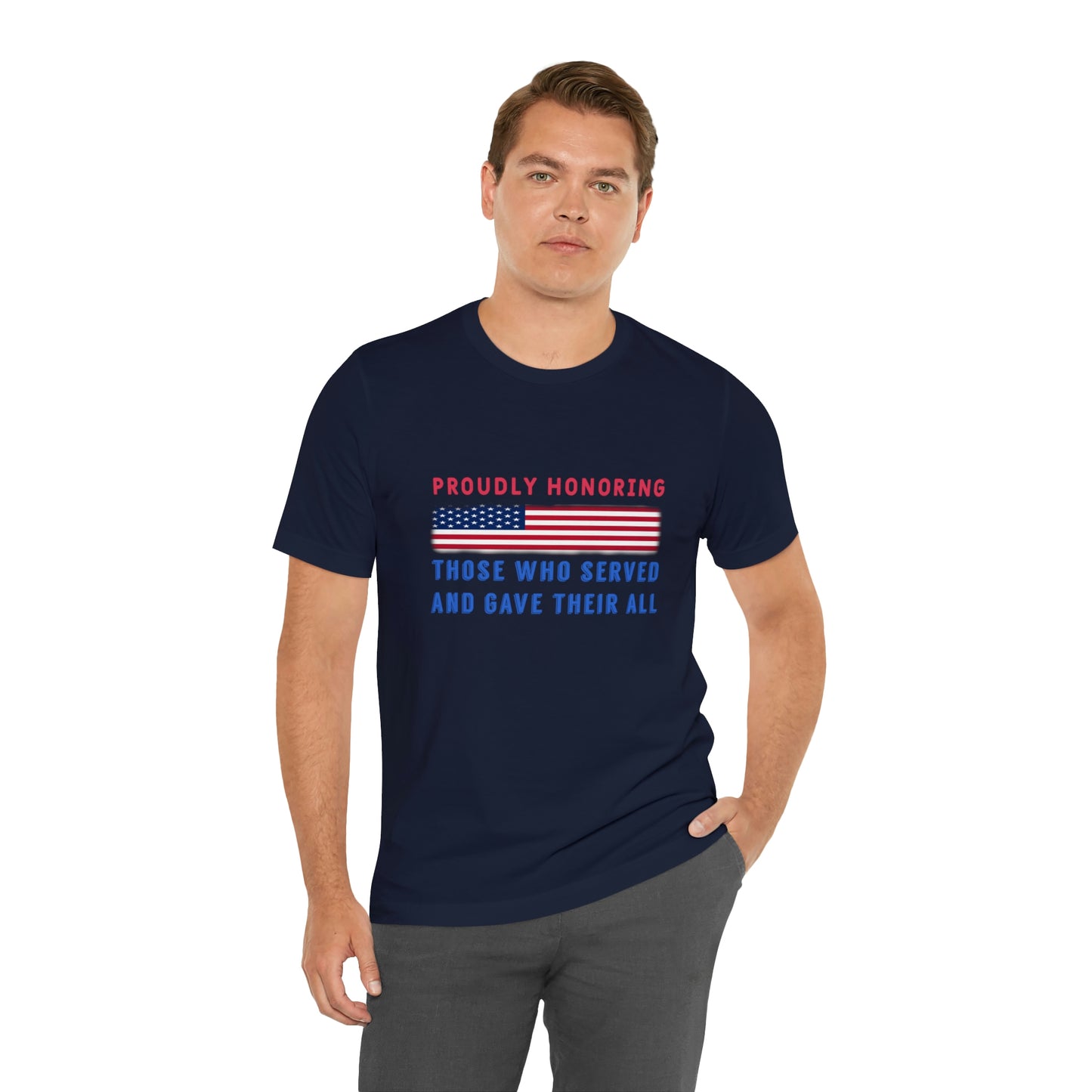 Memorial Day Short Sleeve T-Shirt - Proudly honoring those who served and gave their all.