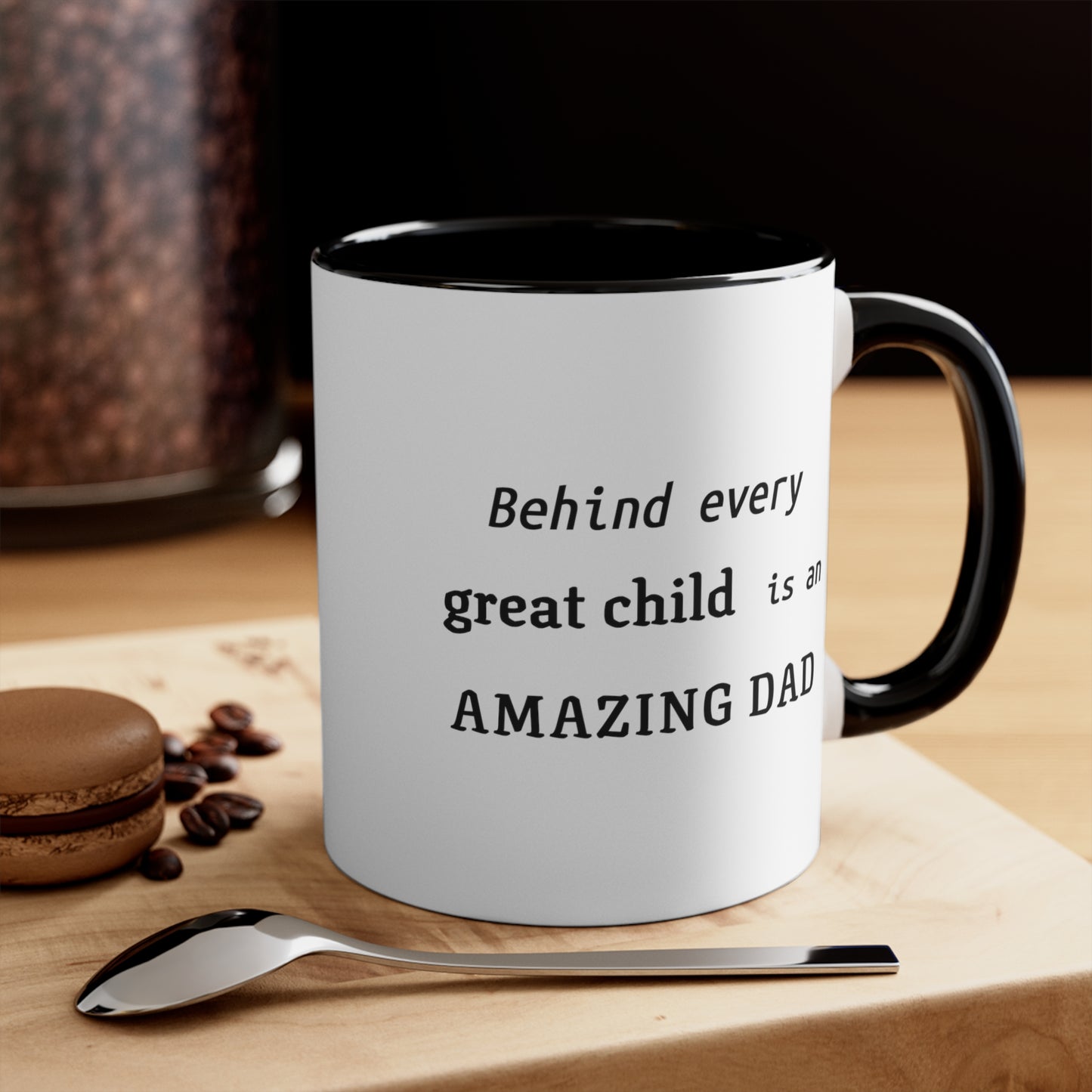 Father's Day Coffee Mug - Behind every great child is an amazing dad. Coffee Lover, Gift Ideas, Father's day Gift