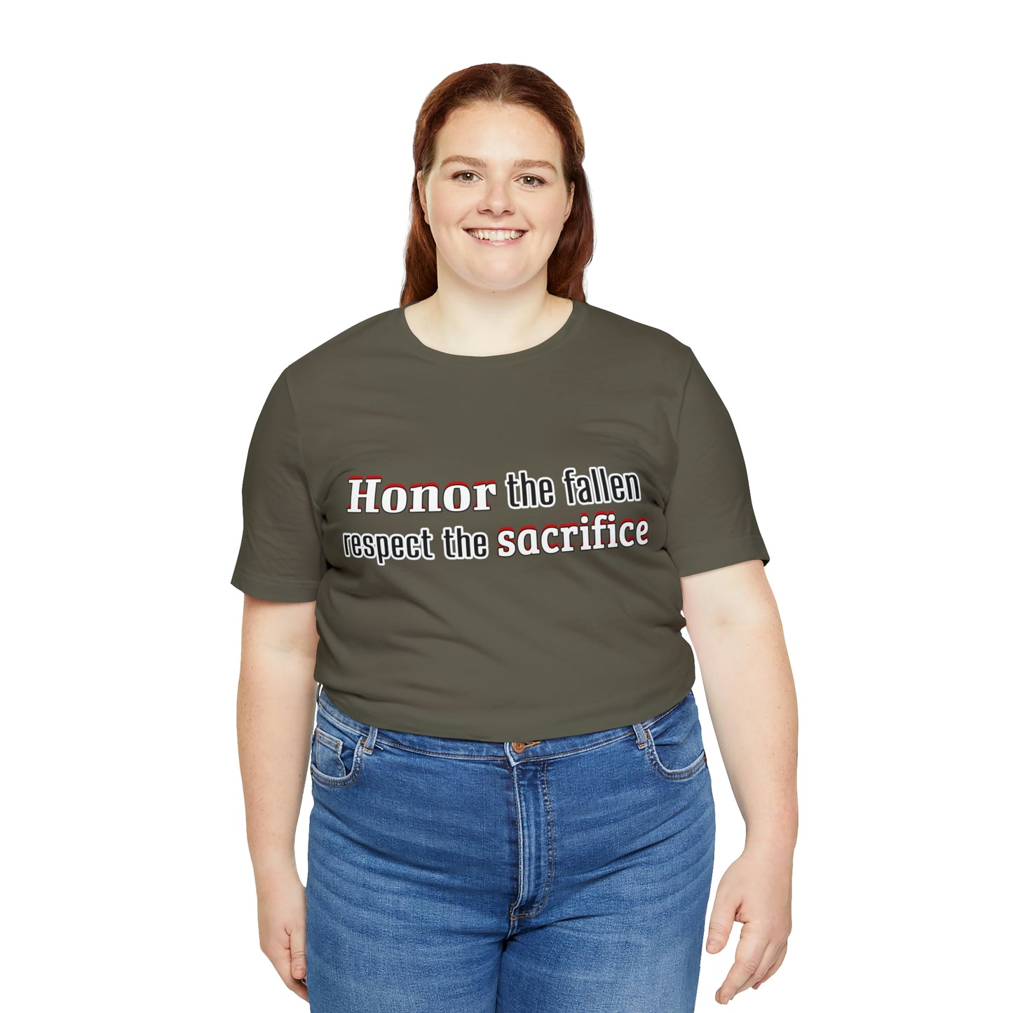 Memorial Day Short Sleeve T-Shirt - Honor the fallen, respect the sacrifice. Military, Veterans Day, Air Force, Memorial Day gift