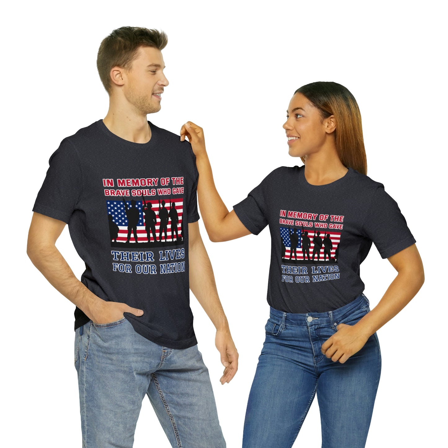 Memorial Day Short Sleeve T-Shirt - In memory of the brave souls who gave their lives for our nation.