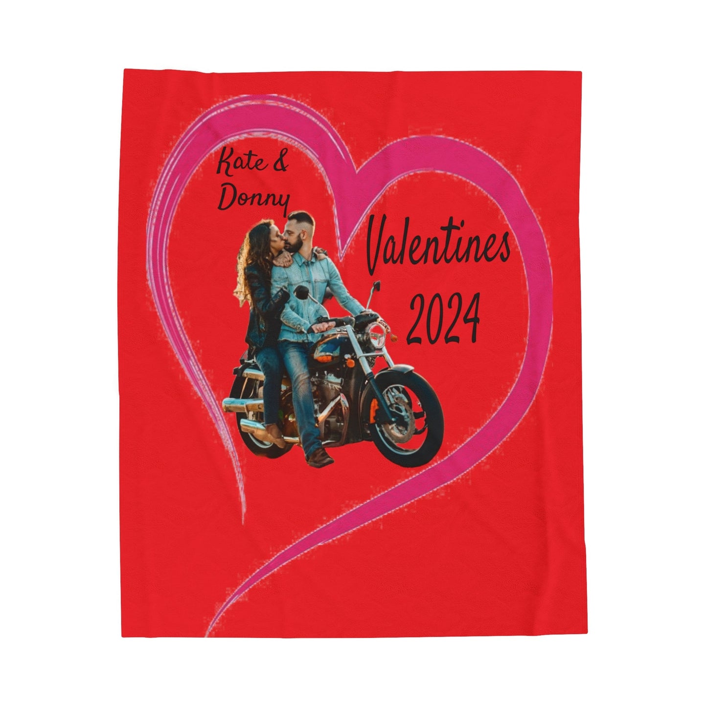 Personalized Valentines Velveteen Plush Blanket Valentines Cuddle Blanket Personalized Valentines Couples Throw Blanket