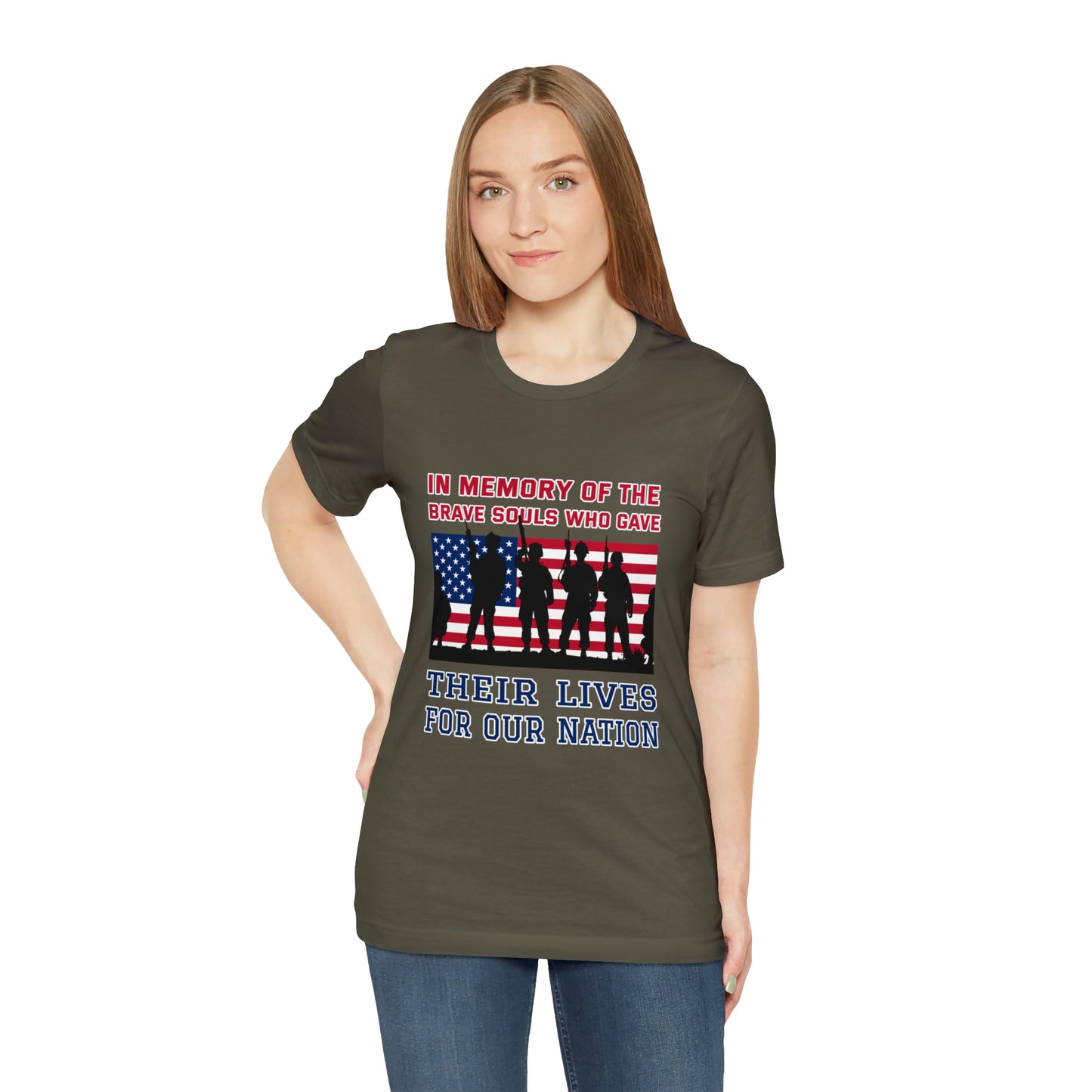 Memorial Day Short Sleeve T-Shirt - In memory of the brave souls who gave their lives for our nation.