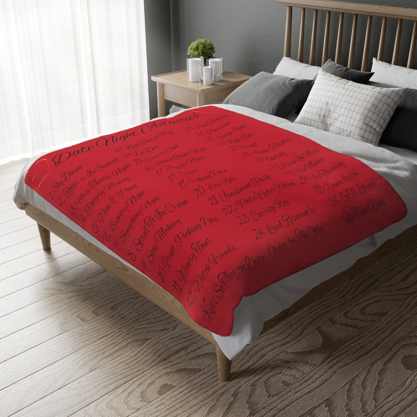 Cuddle Connect Date Night Fleece Game A 2-sided blanket with activities on one side, instructions on the other. Perfect for couples.