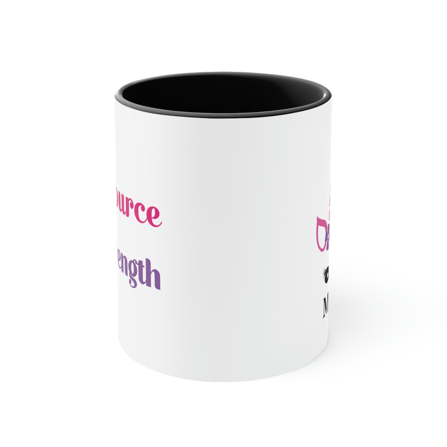 Mother's Day Coffee Mug - Mom, My Source of Strength, Gift for Mom/Grandma, Gift Ideas, Two tone Accent Mug, Drinkware