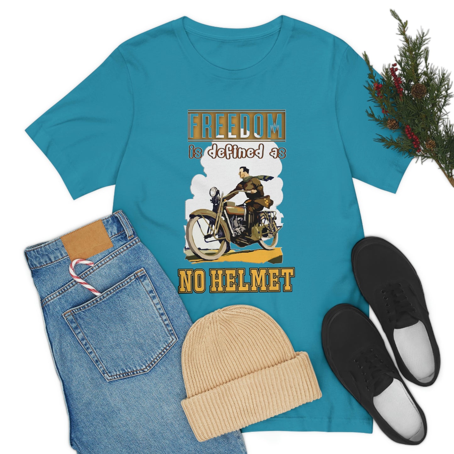 Motorcycle Short Sleeve T-Shirt - Freedom is defined as no helmet. Rider Shirt, Biker Shirt, Motorcycle Shirt, Gift for riders, Gift for Bikers