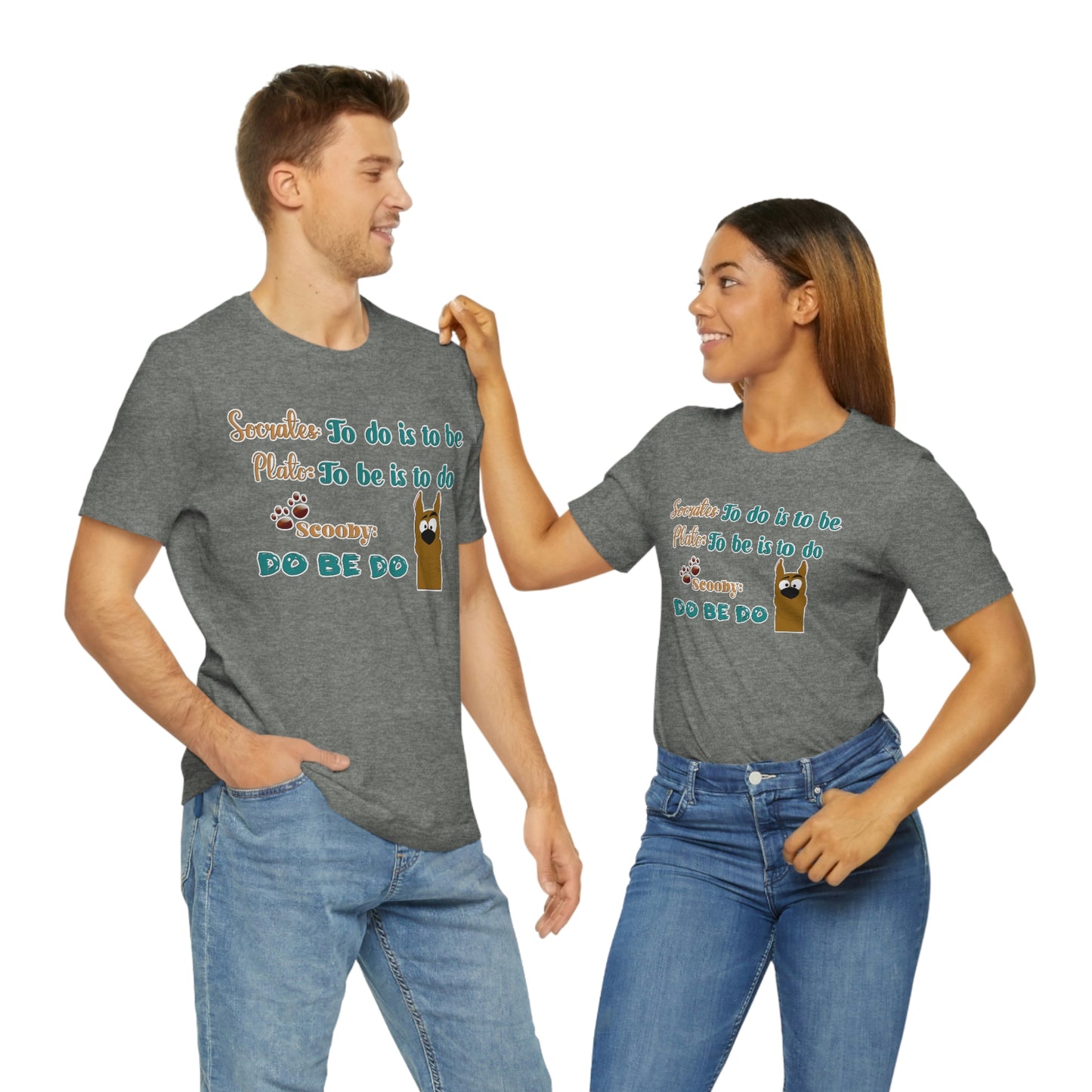 Unisex Short Sleeve T-Shirt - Socrates To do is to be. Plato to be is to do. Scooby do be do