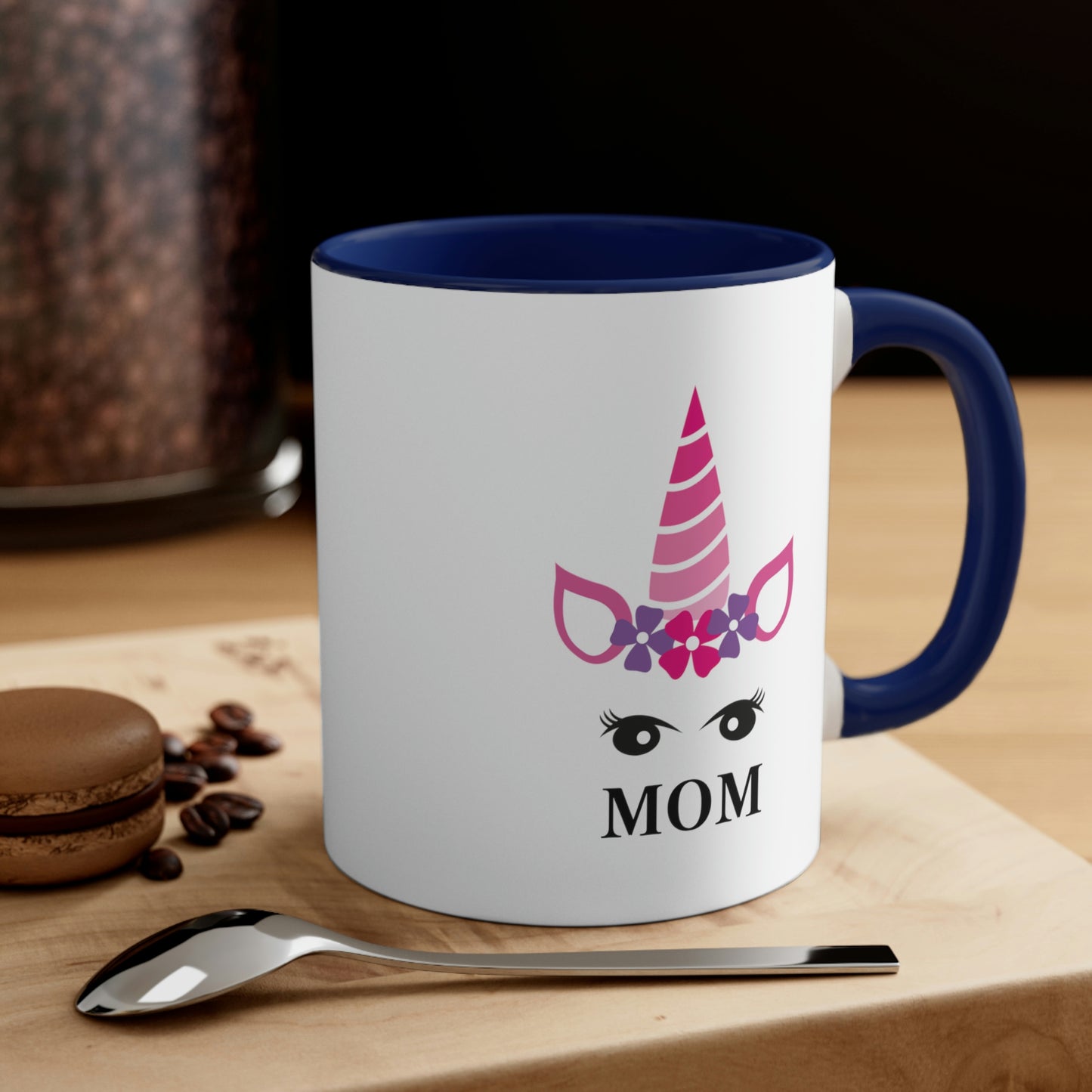 Mother's Day Coffee Mug - Mom, My Source of Strength, Gift for Mom/Grandma, Gift Ideas, Two tone Accent Mug, Drinkware