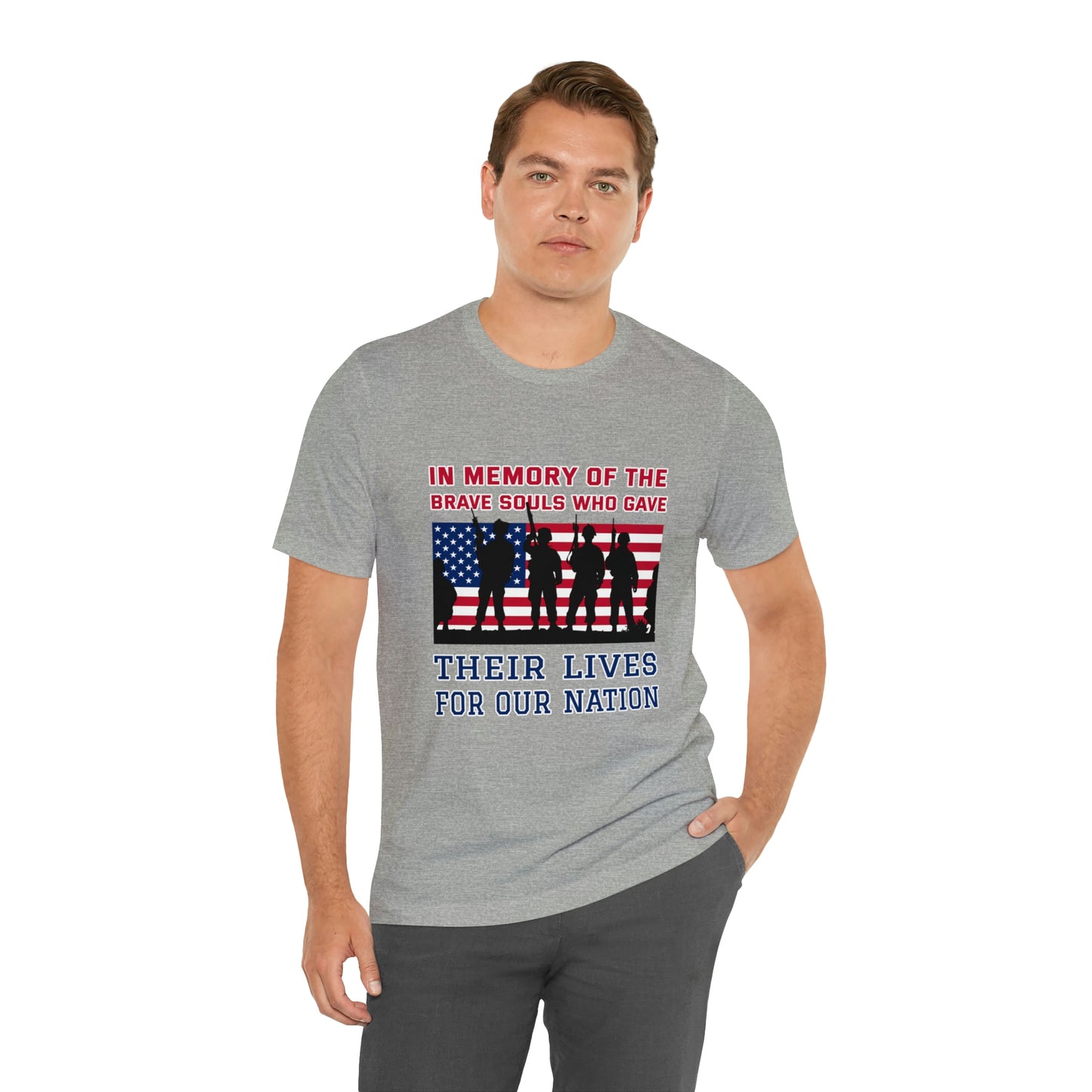 Memorial Day Short Sleeve T-Shirt - In memory of the brave souls who gave their lives for our nation.