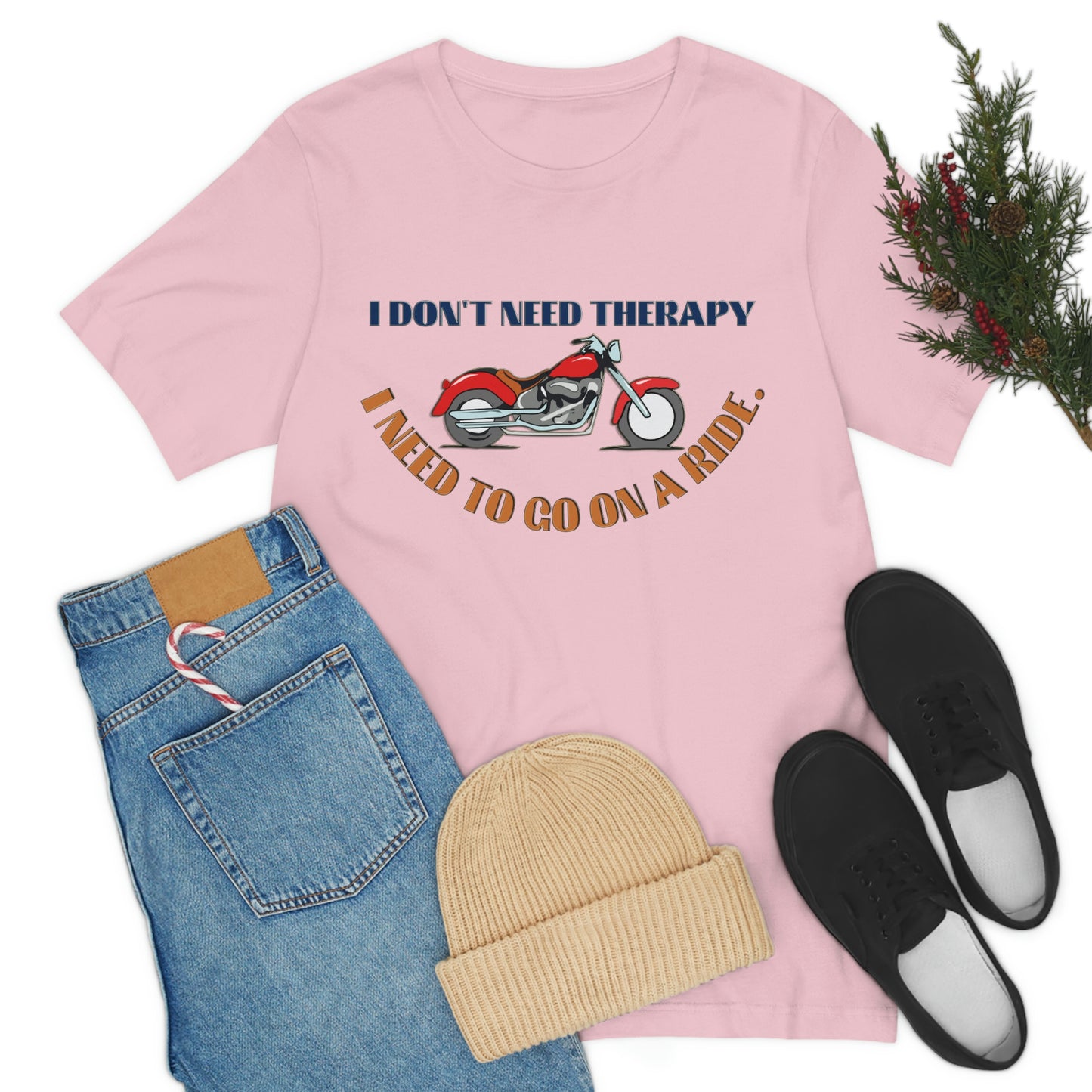 Motorcycle Short Sleeve T-Shirt - I don't need therapy, I need to go on a ride, Rider Shirts, Biker shirt, Motorcycle Shirt, Gift for Rider, Gift for Bikers, Dad Shirts