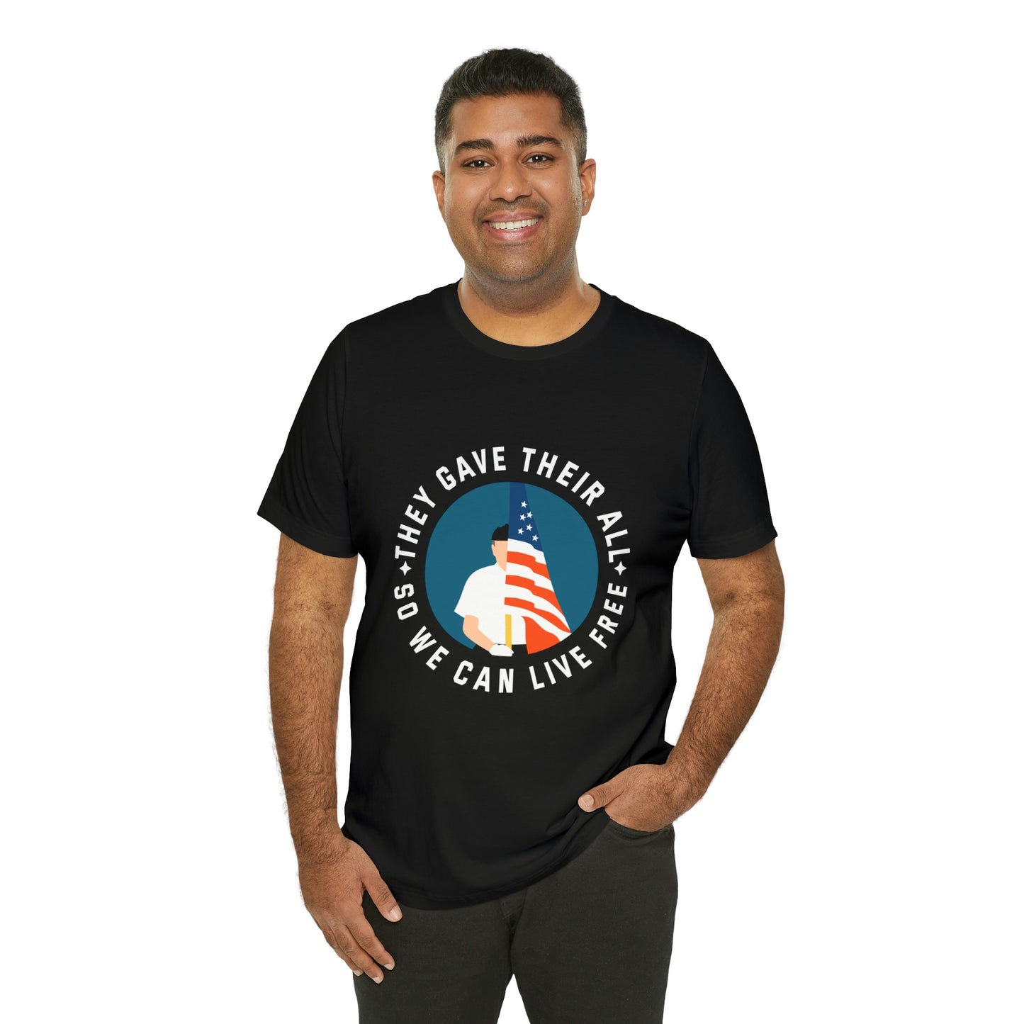 Memorial Day Short Sleeve T-Shirt - They gave their all, so we can live free.