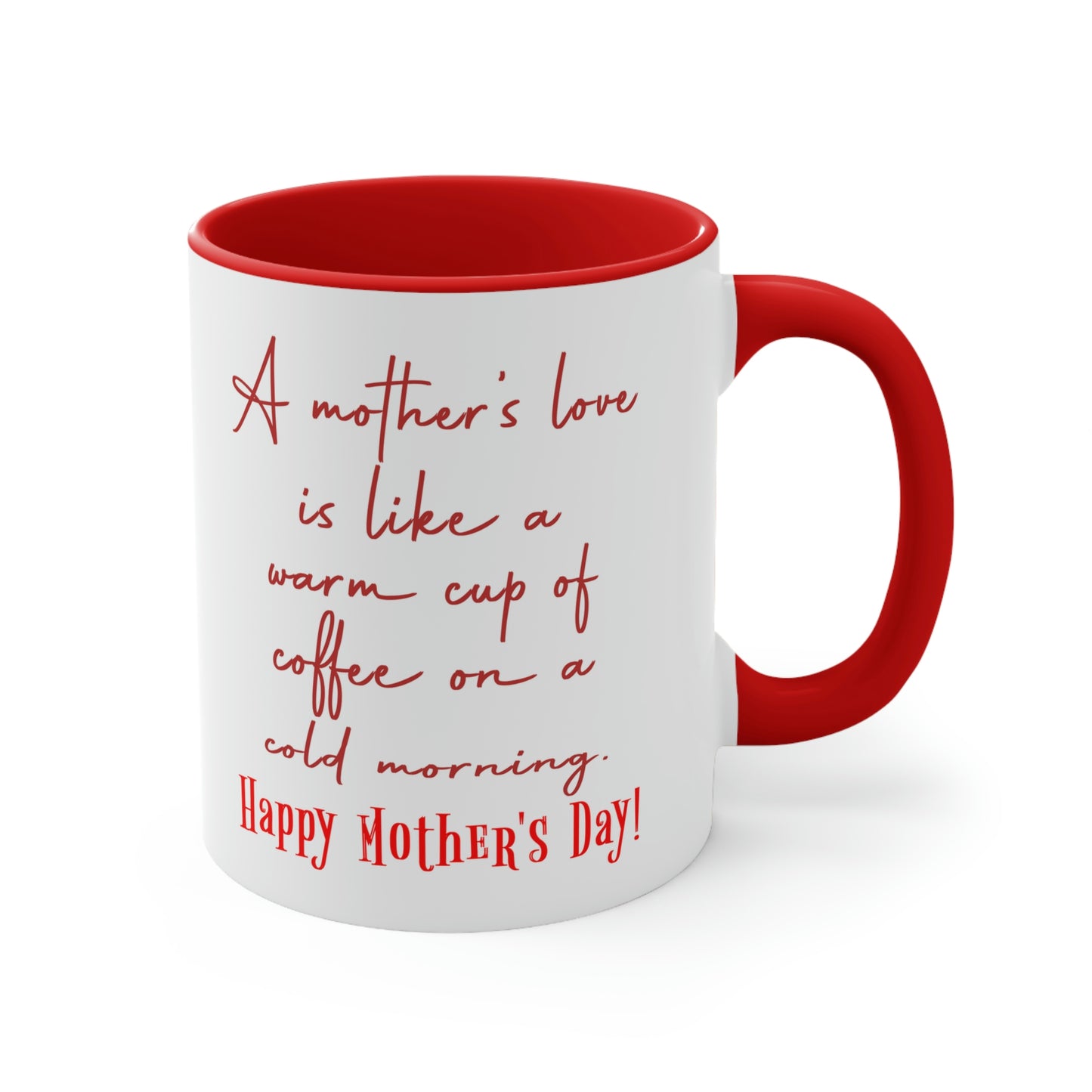 Mother's Day Coffee Mug - A mother's love is like a warm cup of coffee on a cold morning. Happy Mother's Day!