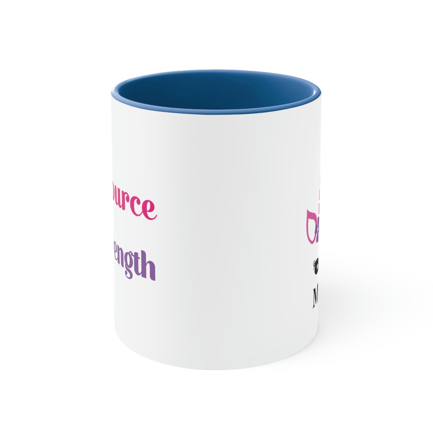 Mother's Day Coffee Mug - Mom, My Source of Strength, Gift for Mom/Grandma, Gift Ideas, Two tone Accent Mug, Drinkware