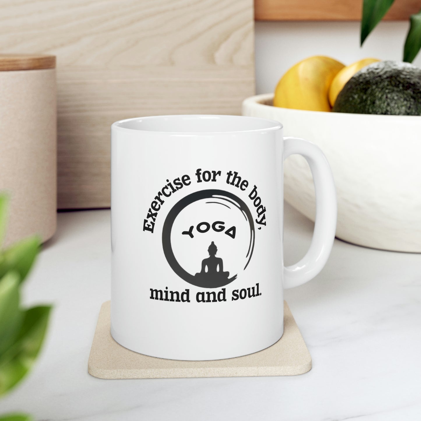 Fitness Coffee Mug - Yoga-Exercise for the body, mind and soul.