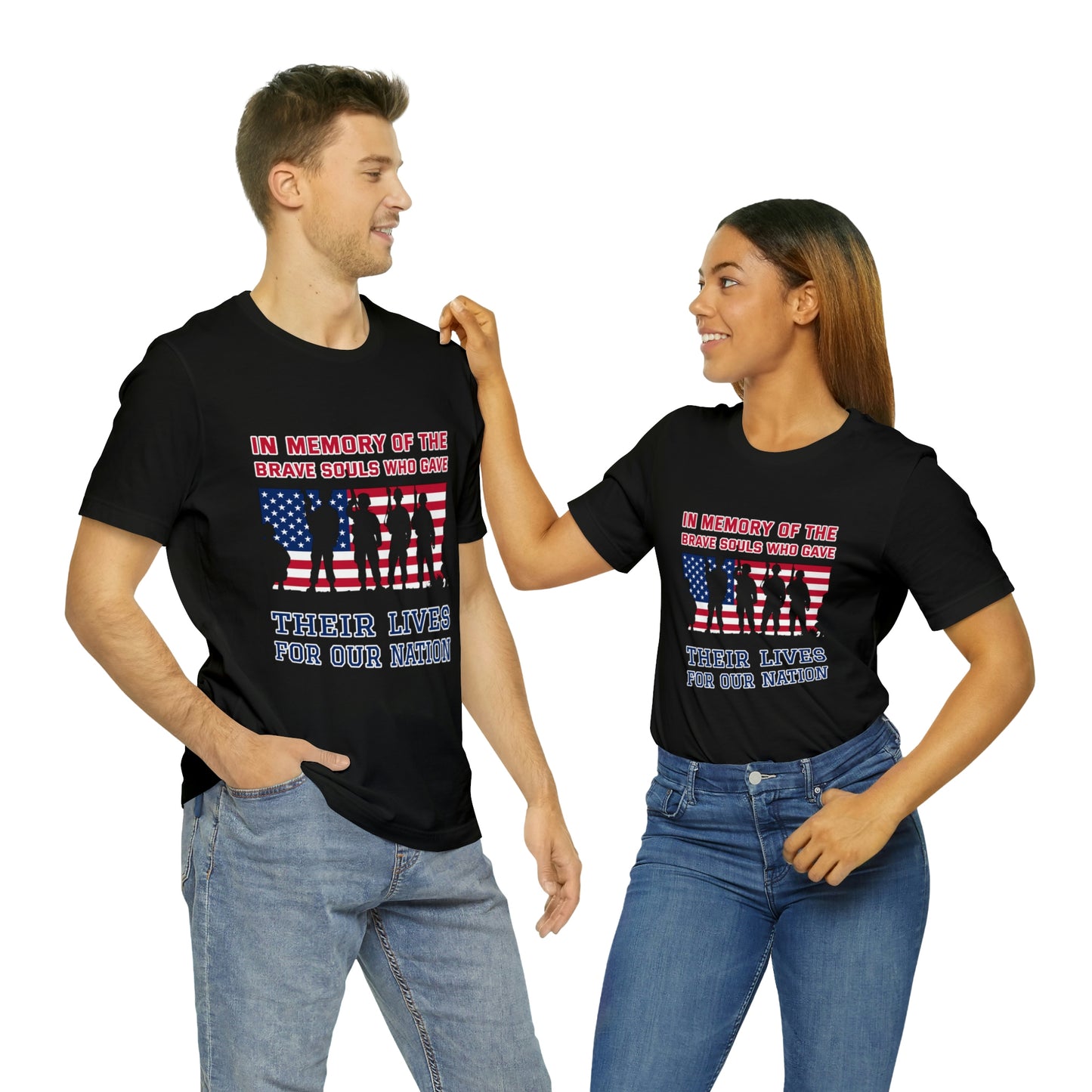 Memorial Day Short Sleeve T-Shirt - In memory of the brave souls who gave their lives for our nation.